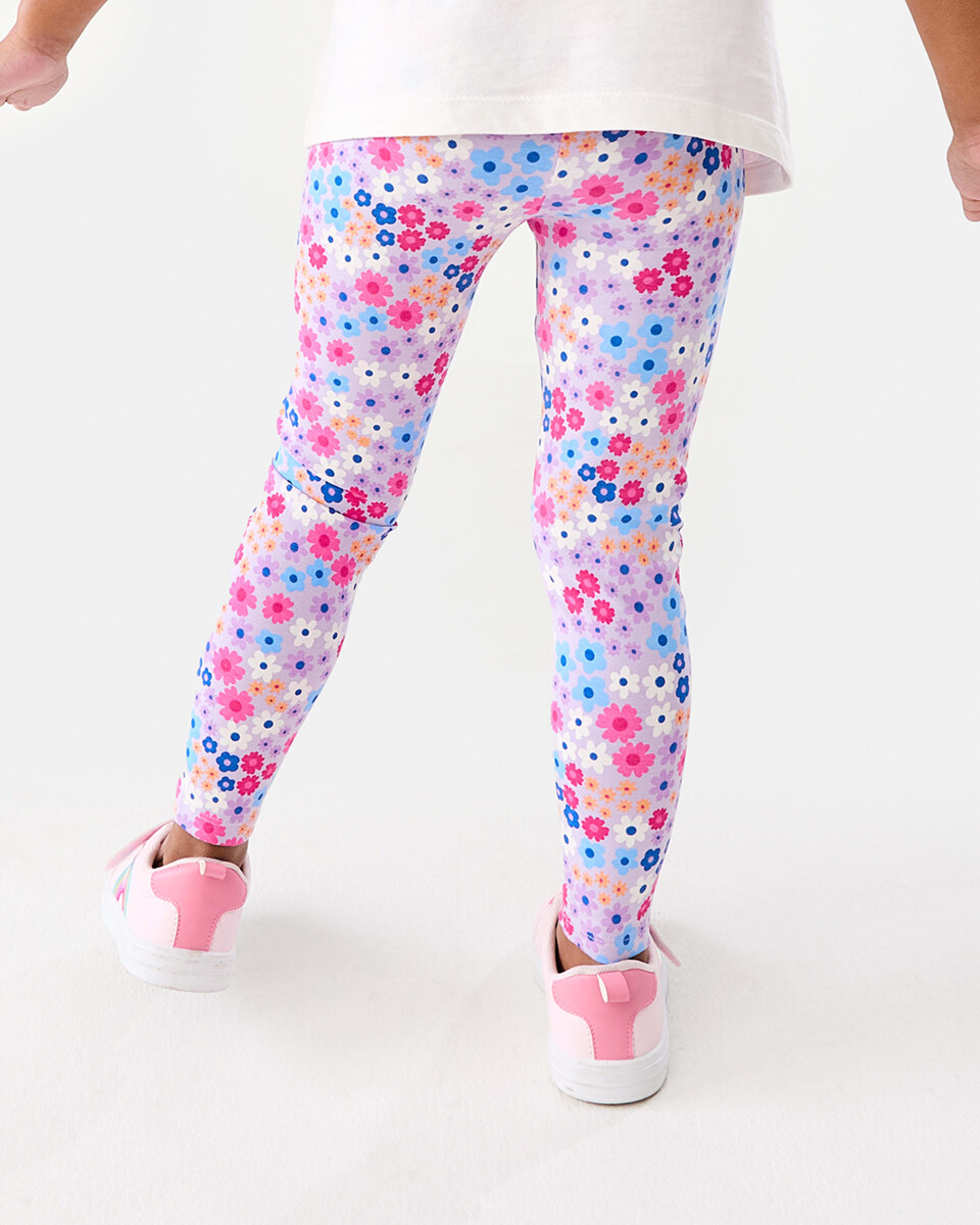2 Printed Leggings Prpl Ditsy, 2 of 8