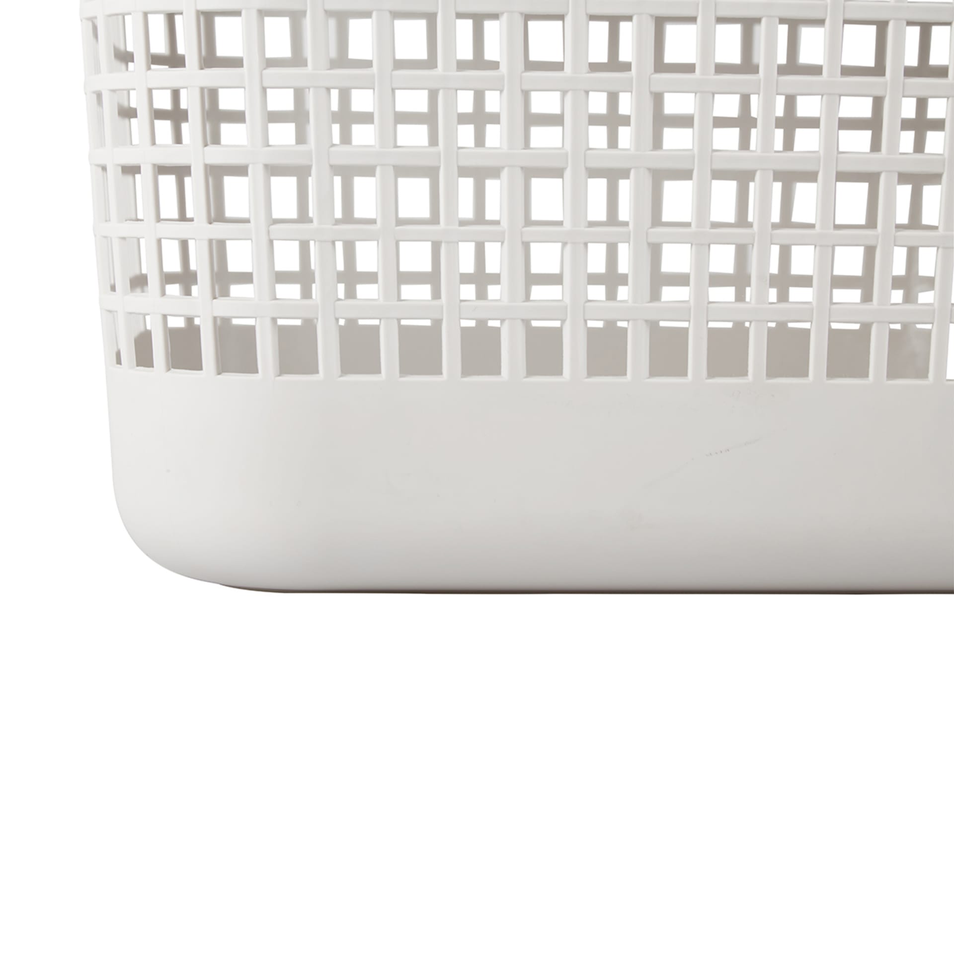 Square Plastic Basket with Lid Large, Grey Kmart