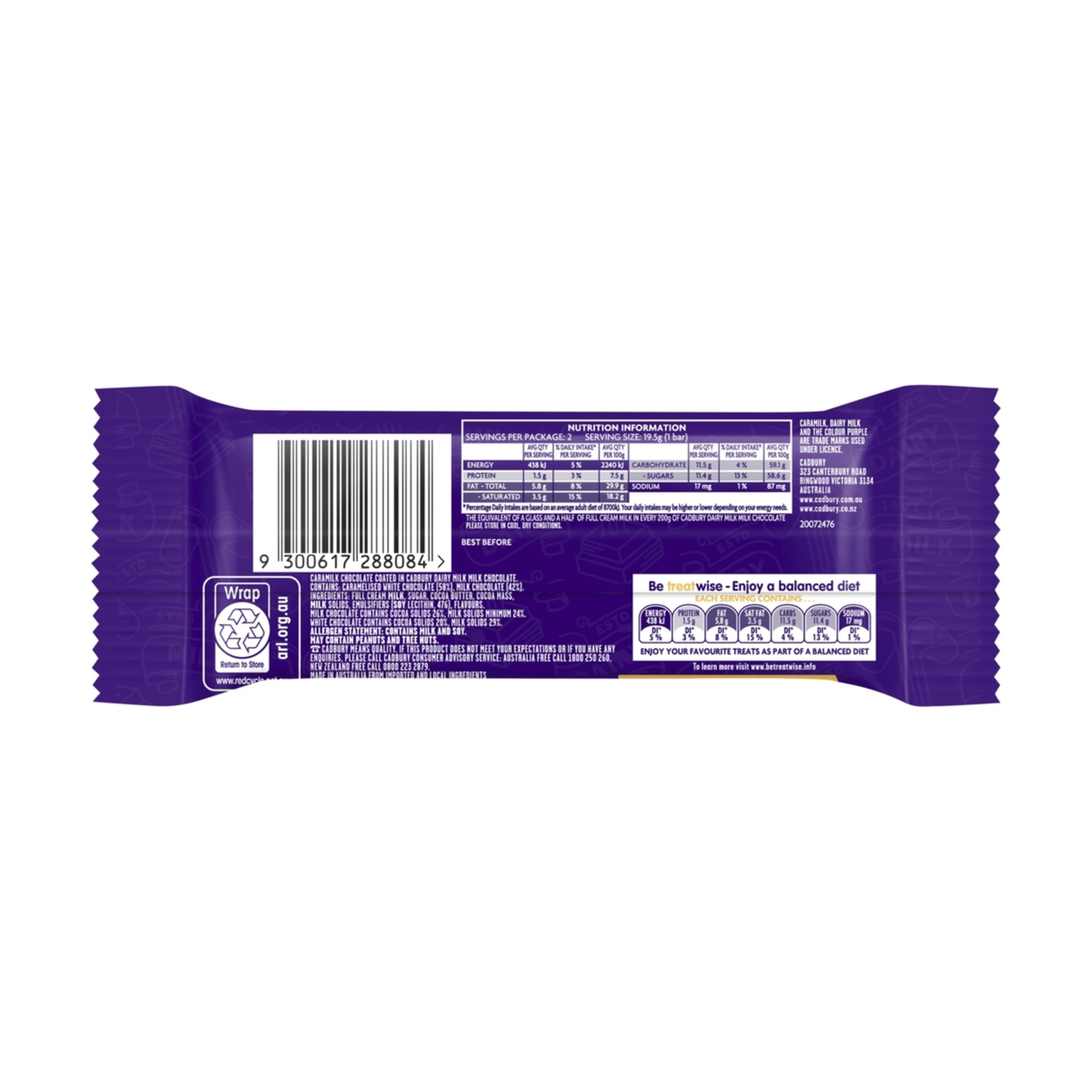 Cadbury Twirl Caramilk Chocolate Bar 39g - Kmart