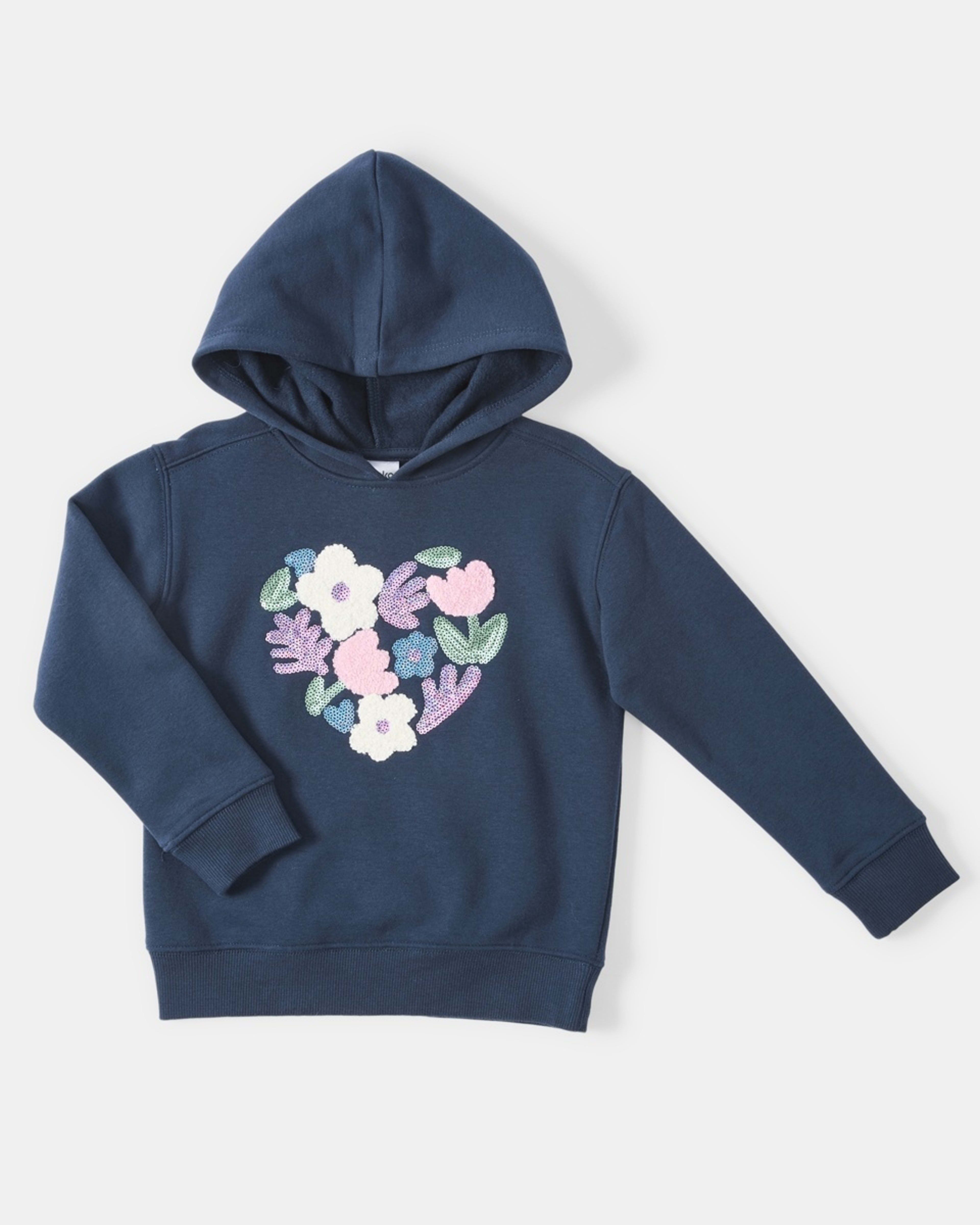 7 Hoodie Floral Heart Garden Dress Blue, 7 of 8