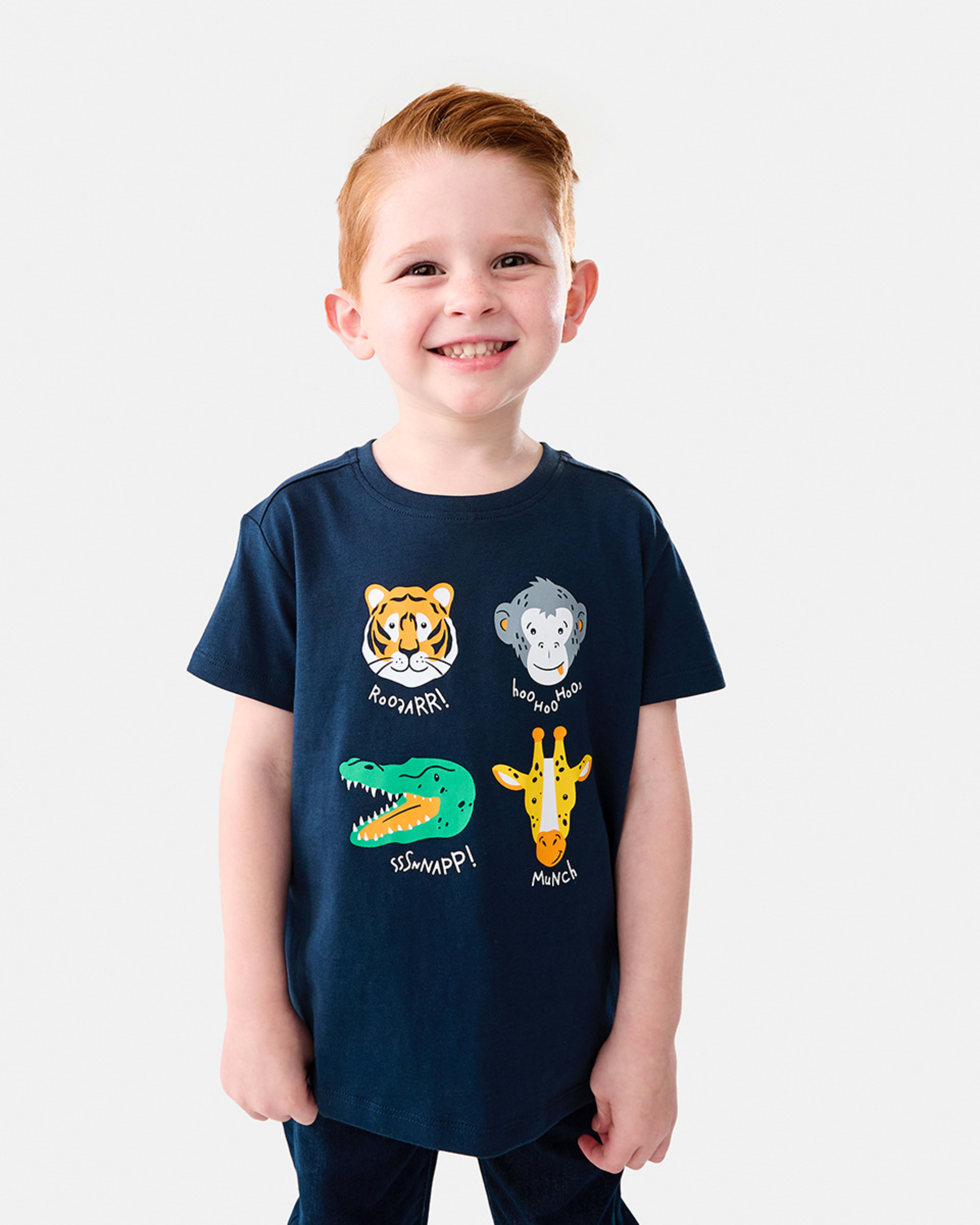 1 Chest Print T-shirt Dress Tigr