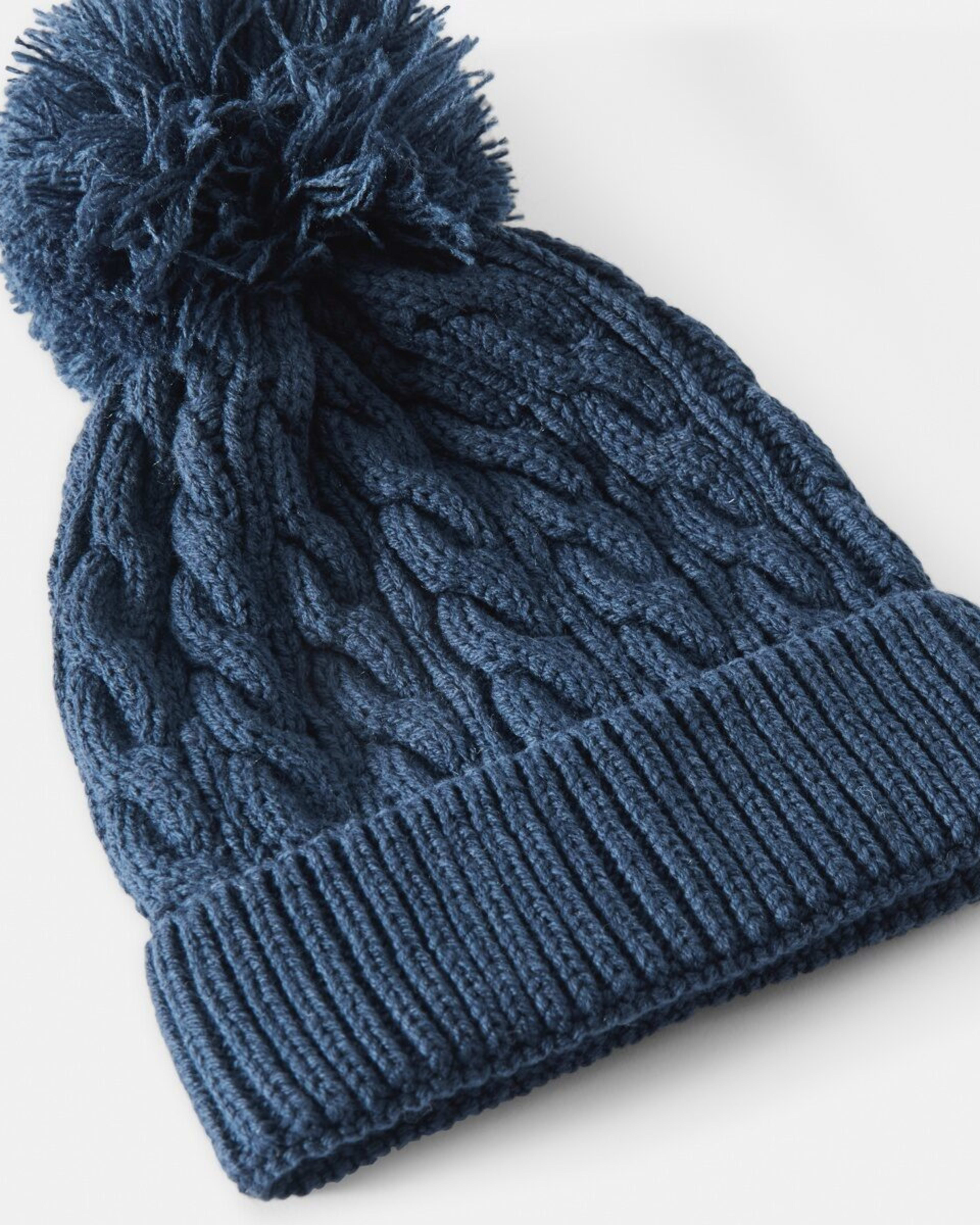 3 Cable Beanie Dress Blue, 3 of 3