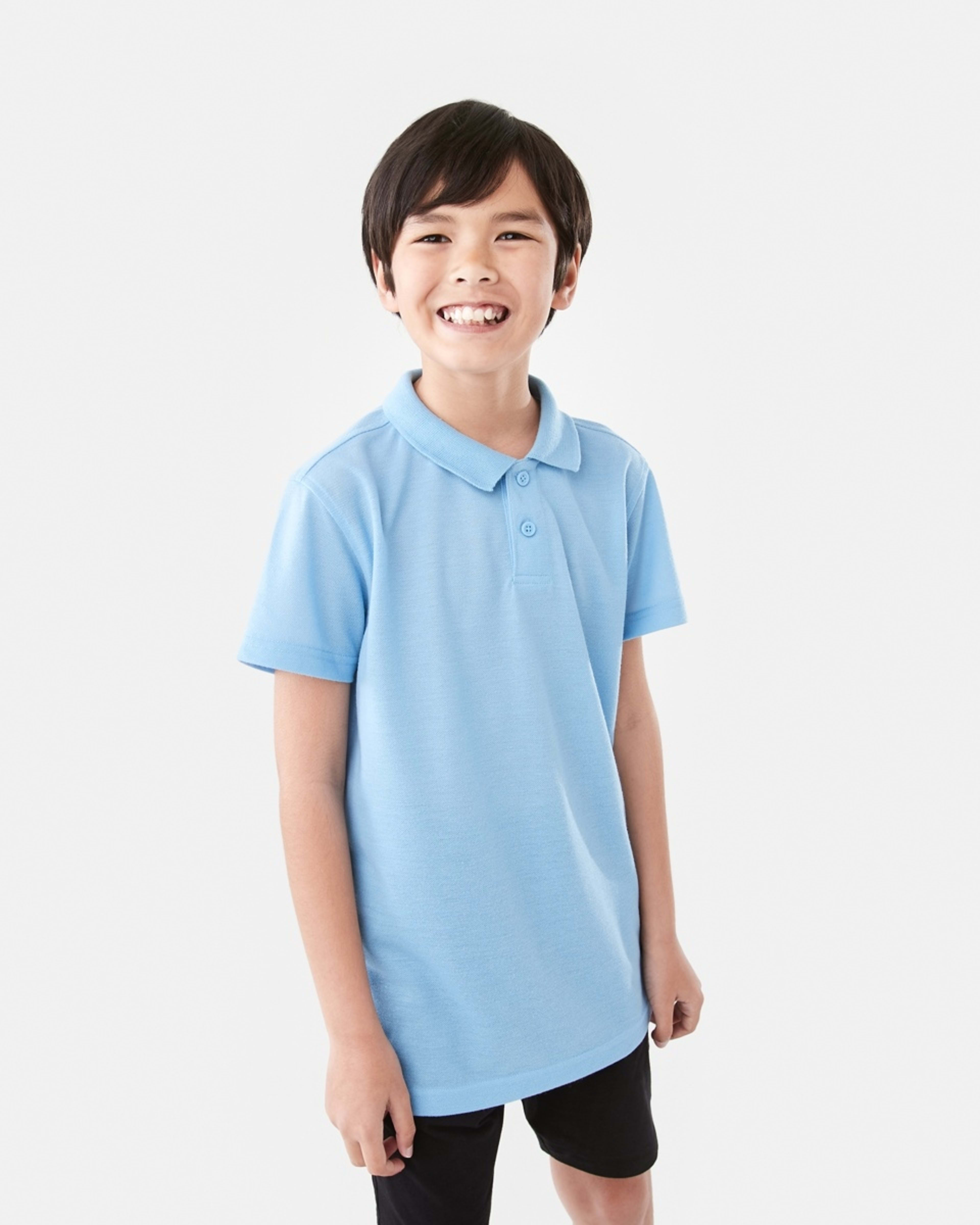 1 School Polo T-shirt Mid Blue
