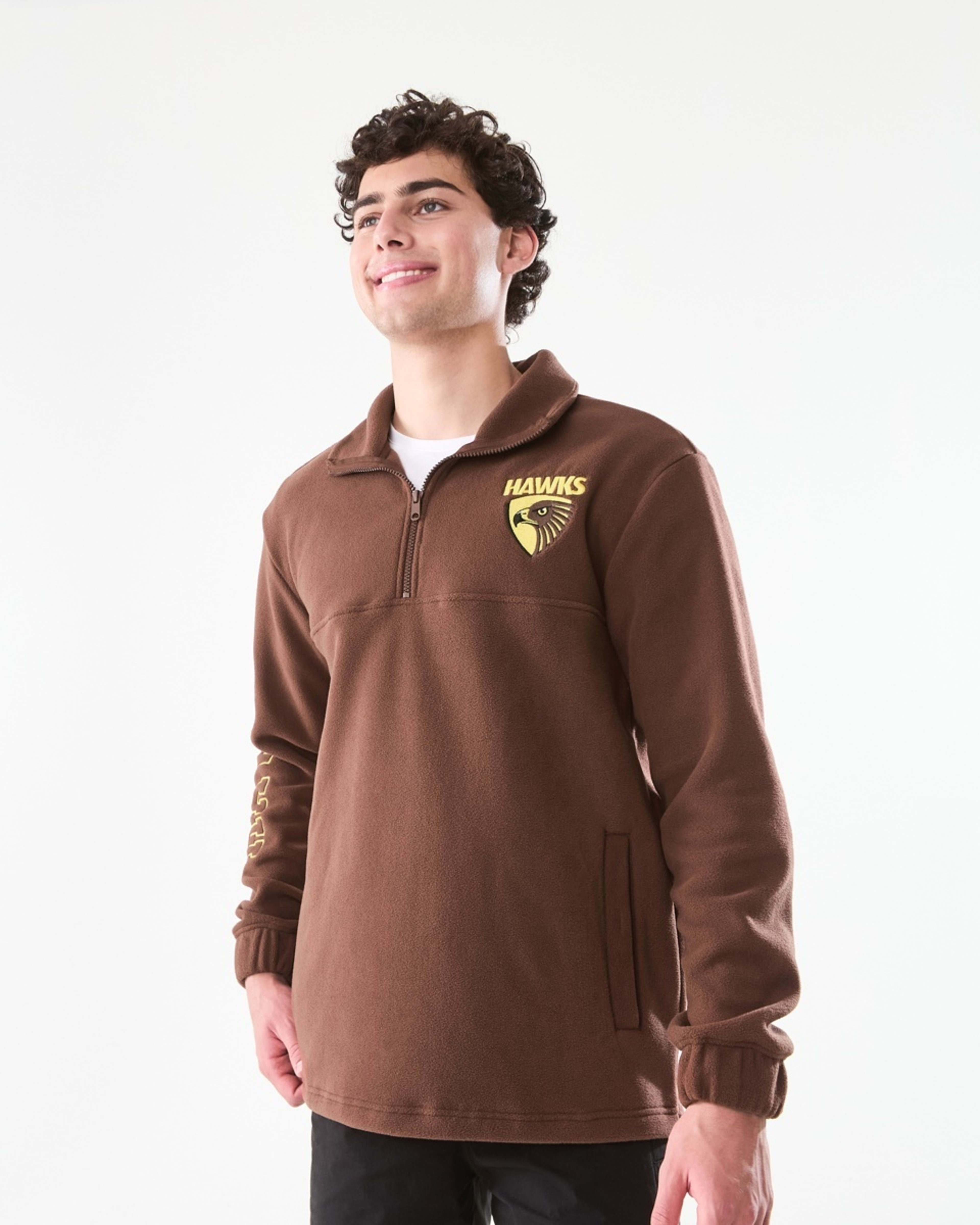 3 Official AFL Adult Polar Fleece Top Hawthorn, 3 of 9