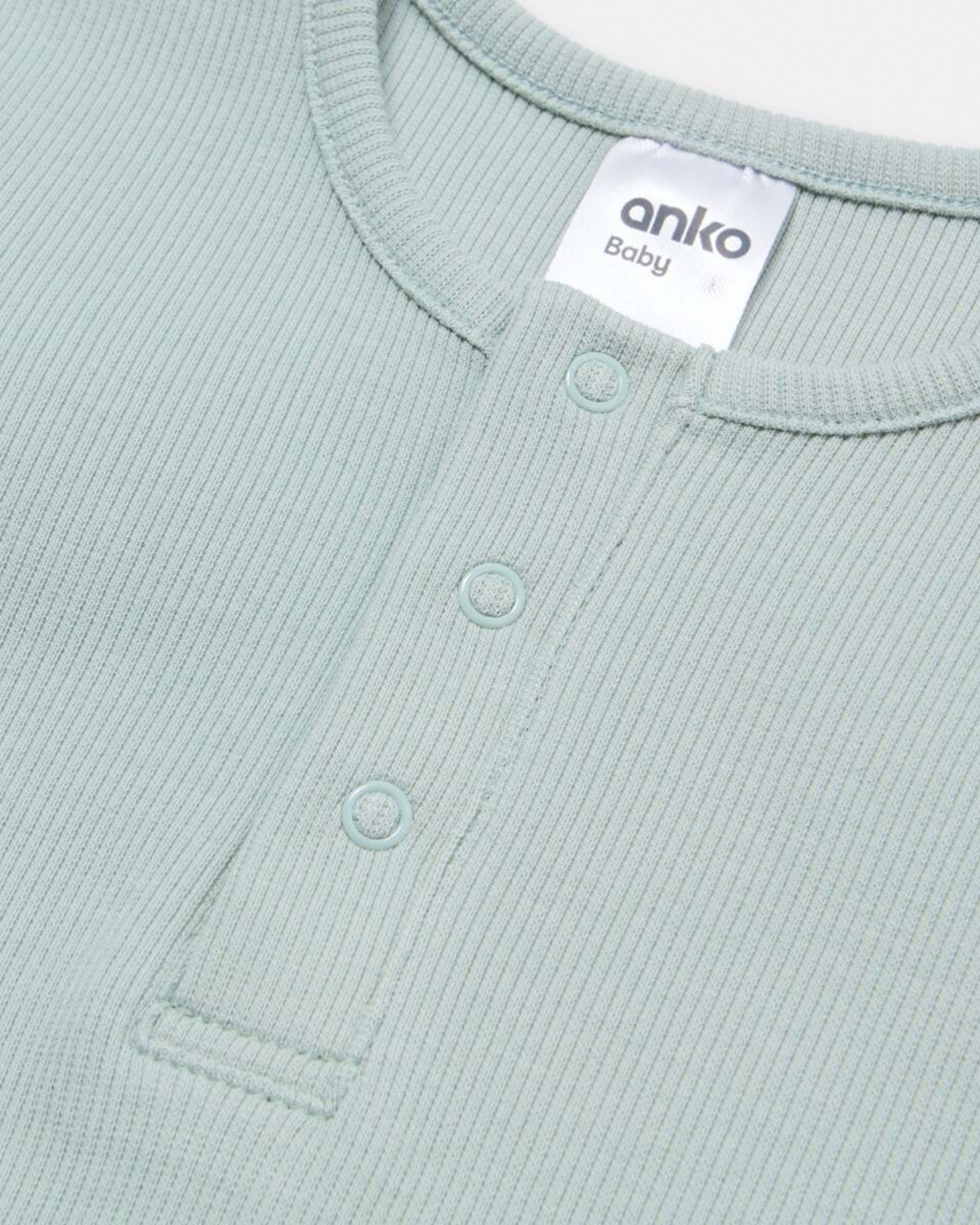 3 Henley Bodysuit Surf Green, 3 of 4