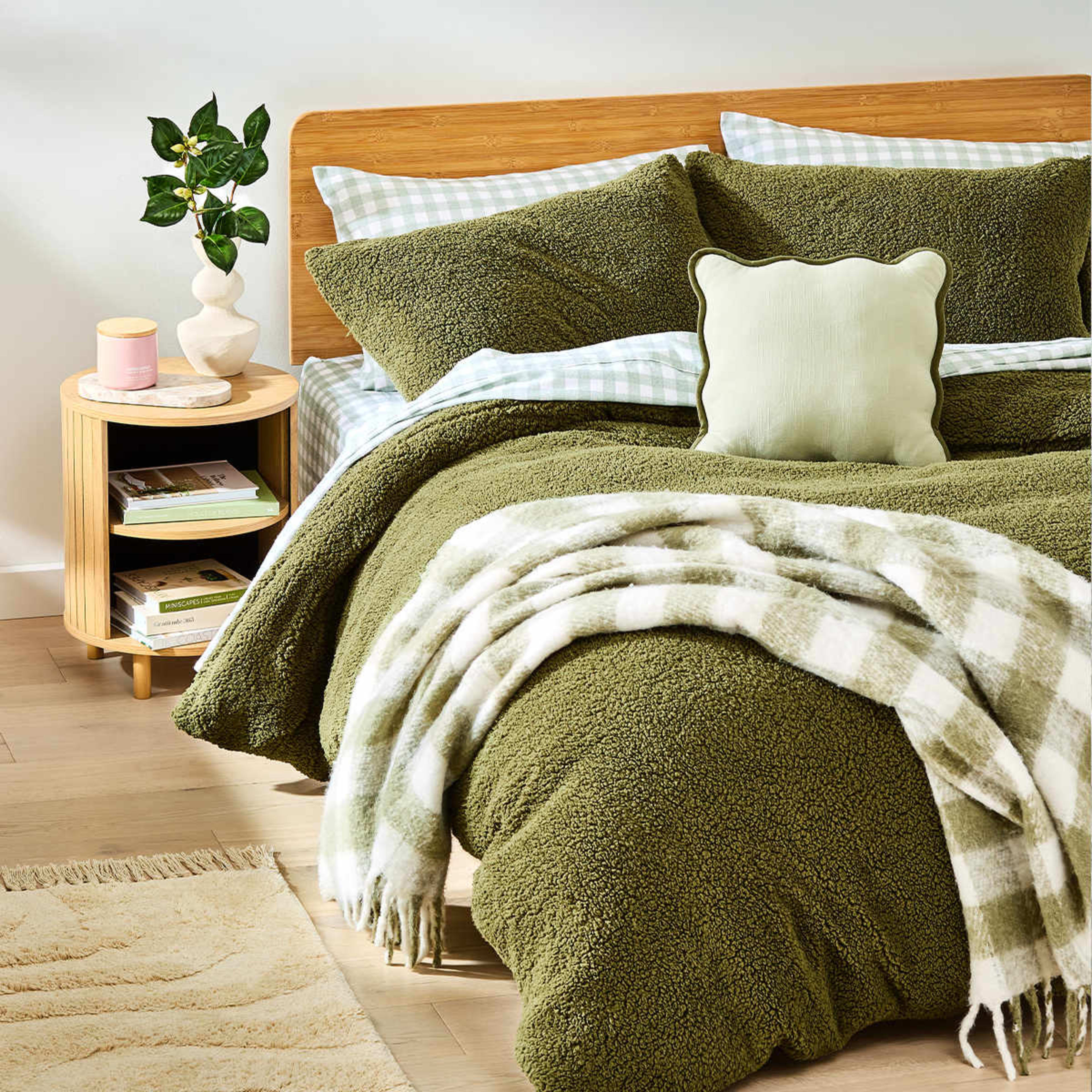 7 Ella Quilt Cover Set - Queen Bed, Forest, 7 of 7
