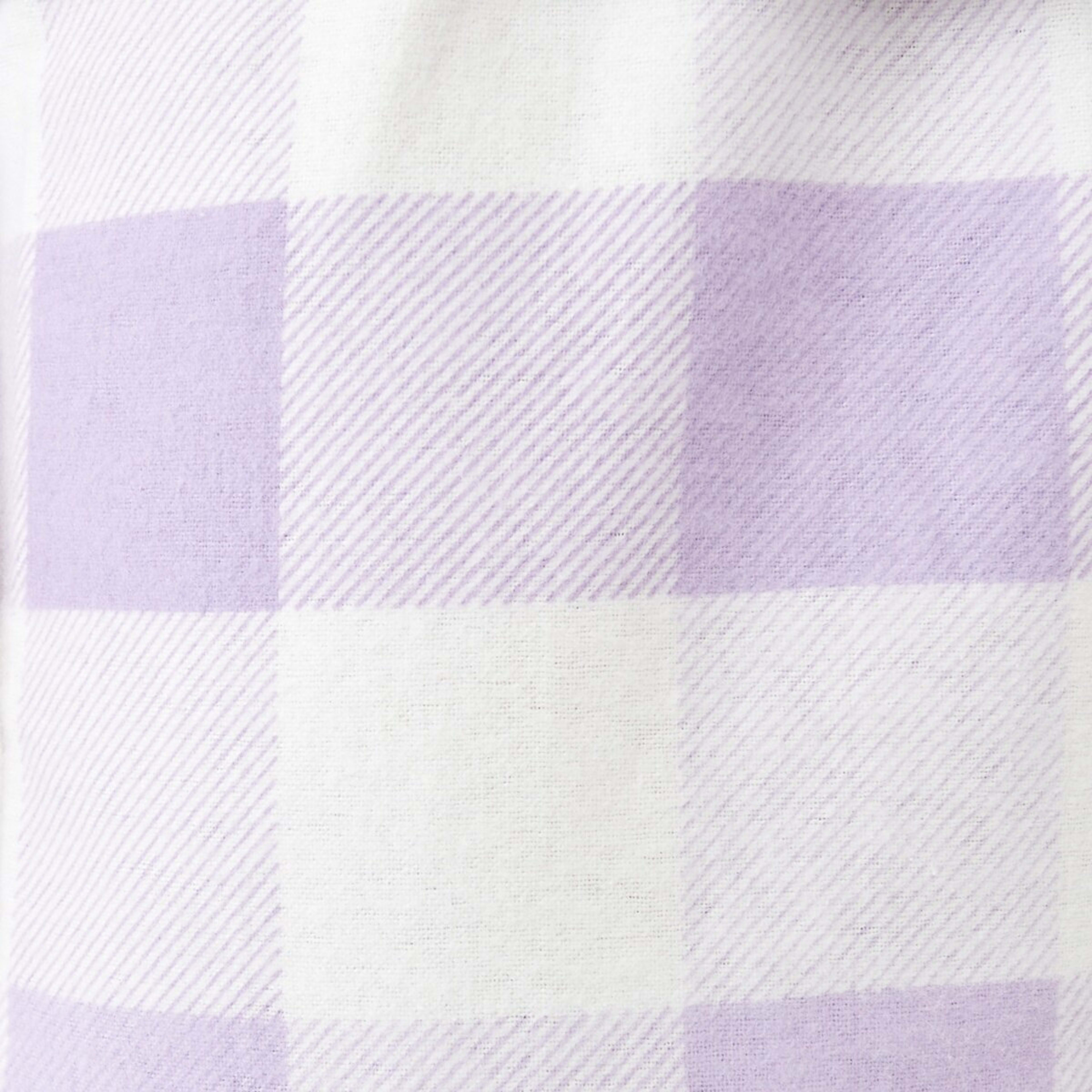 6 Flannelette Pyjama Set Purple Checks, 6 of 9