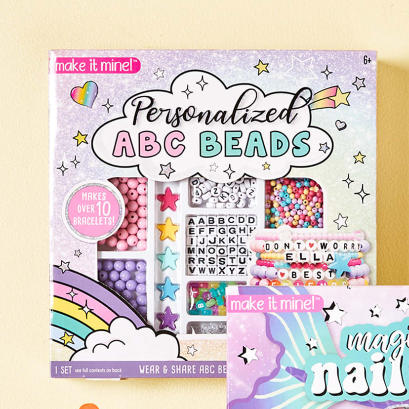 Make it Mine! Personalised ABC Beads JewelleryMaking Kit Kmart