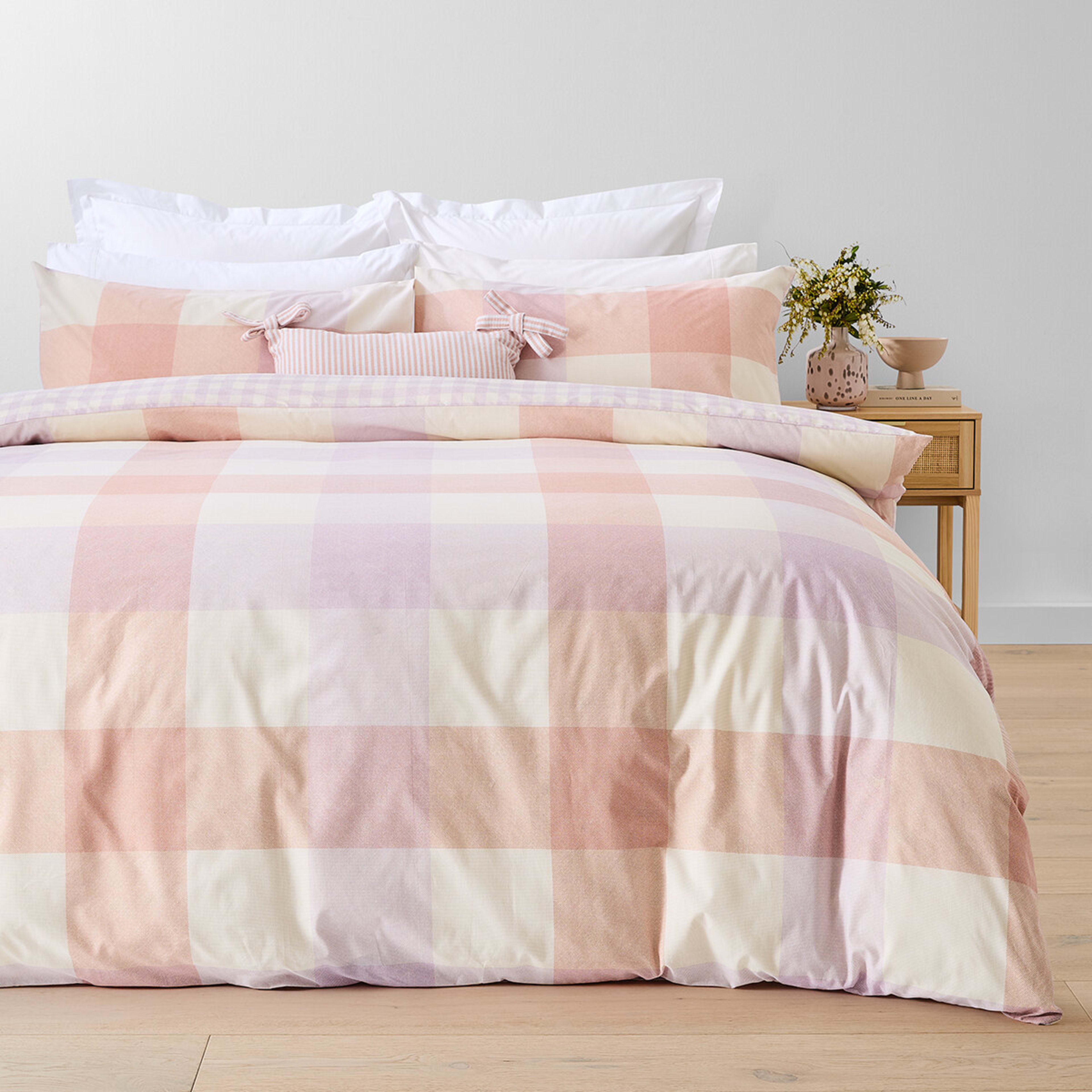 1 Millie Reversible Cotton Rich Quilt Cover Set - King Bed