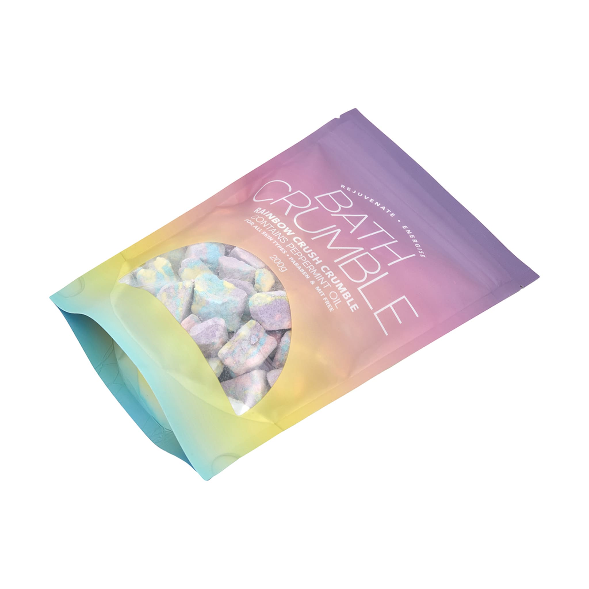 Rainbow Crush Bath Crumble 200g Peppermint Oil Kmart