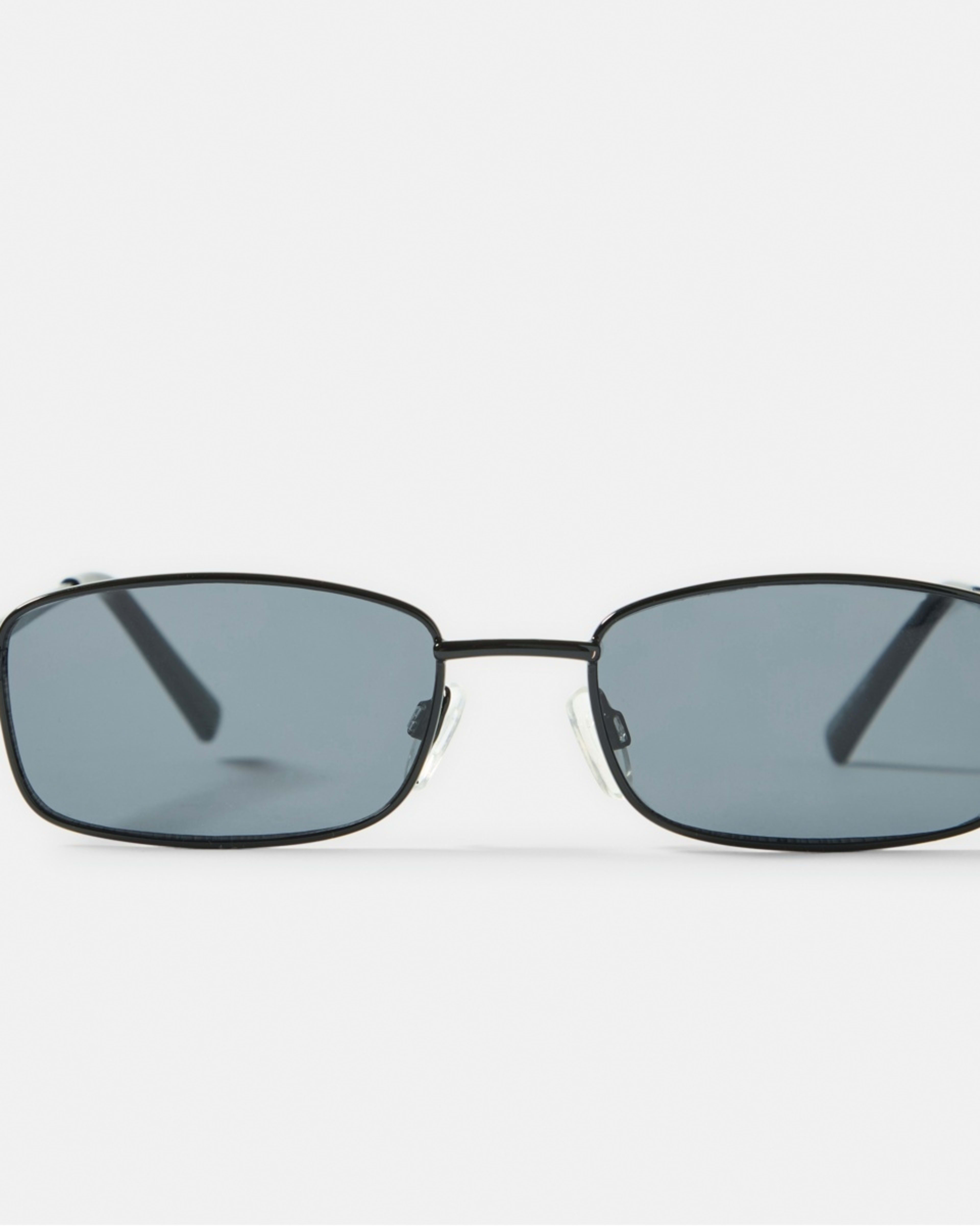 1 Rectangle Metal Sunglasses Black, 1 of 6