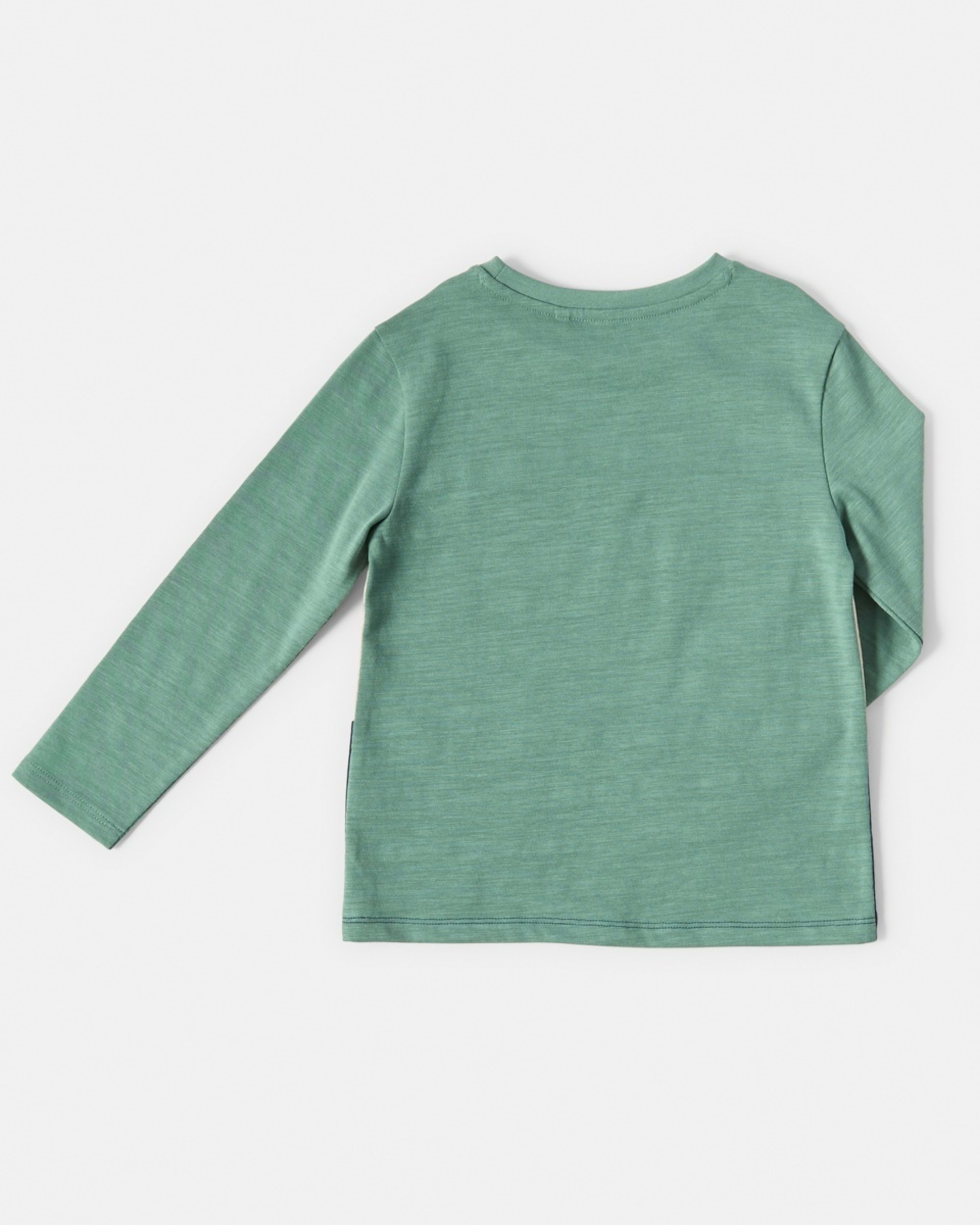 8 Long Sleeve Panel T-shirt Pine Green, 8 of 8
