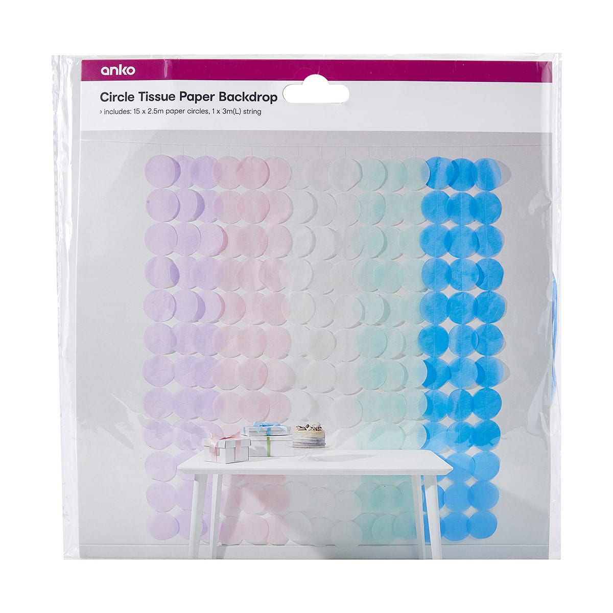 Circle Tissue Paper Backdrop Kmart