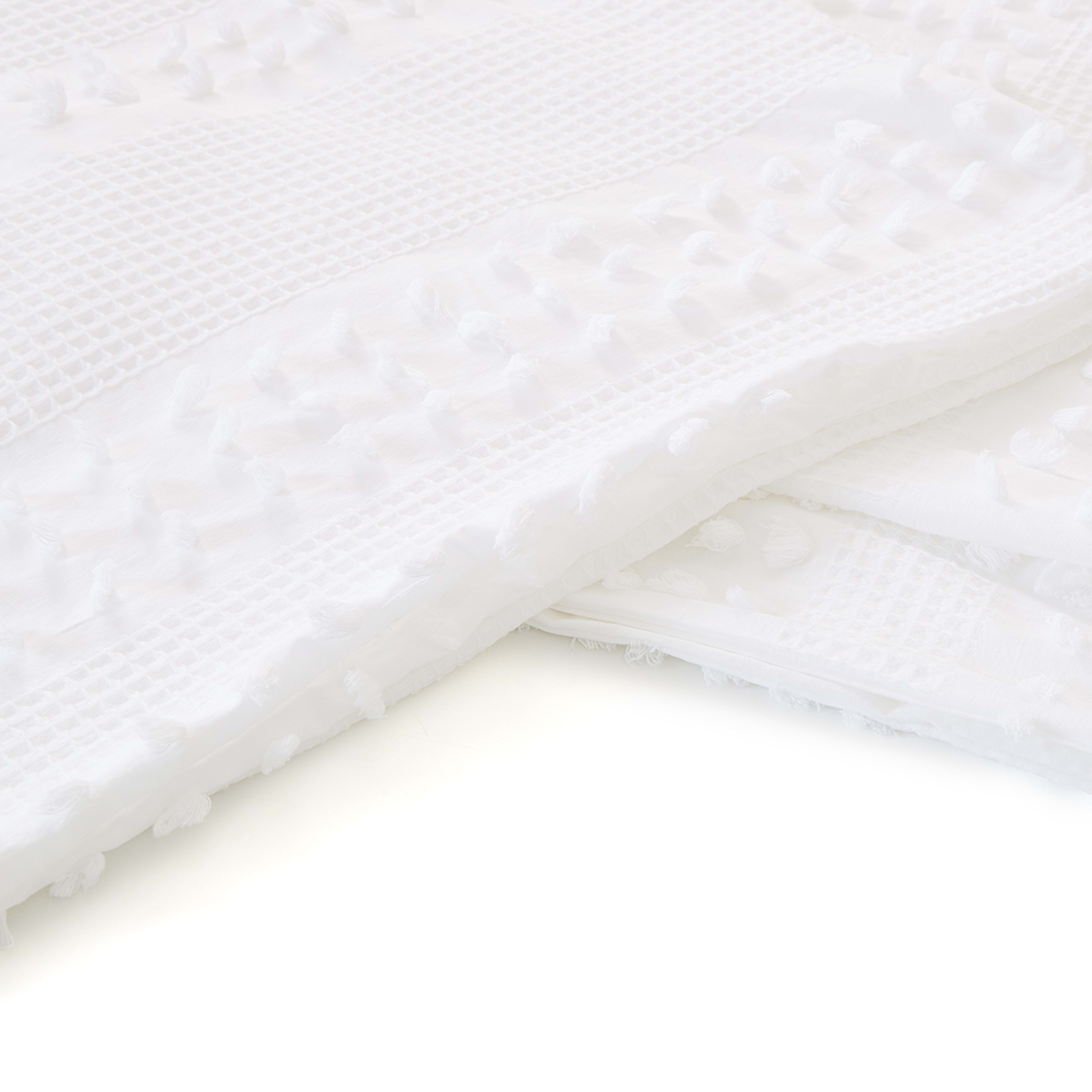 6 Madison Cotton Quilt Cover Set - King Bed, White, 6 of 6