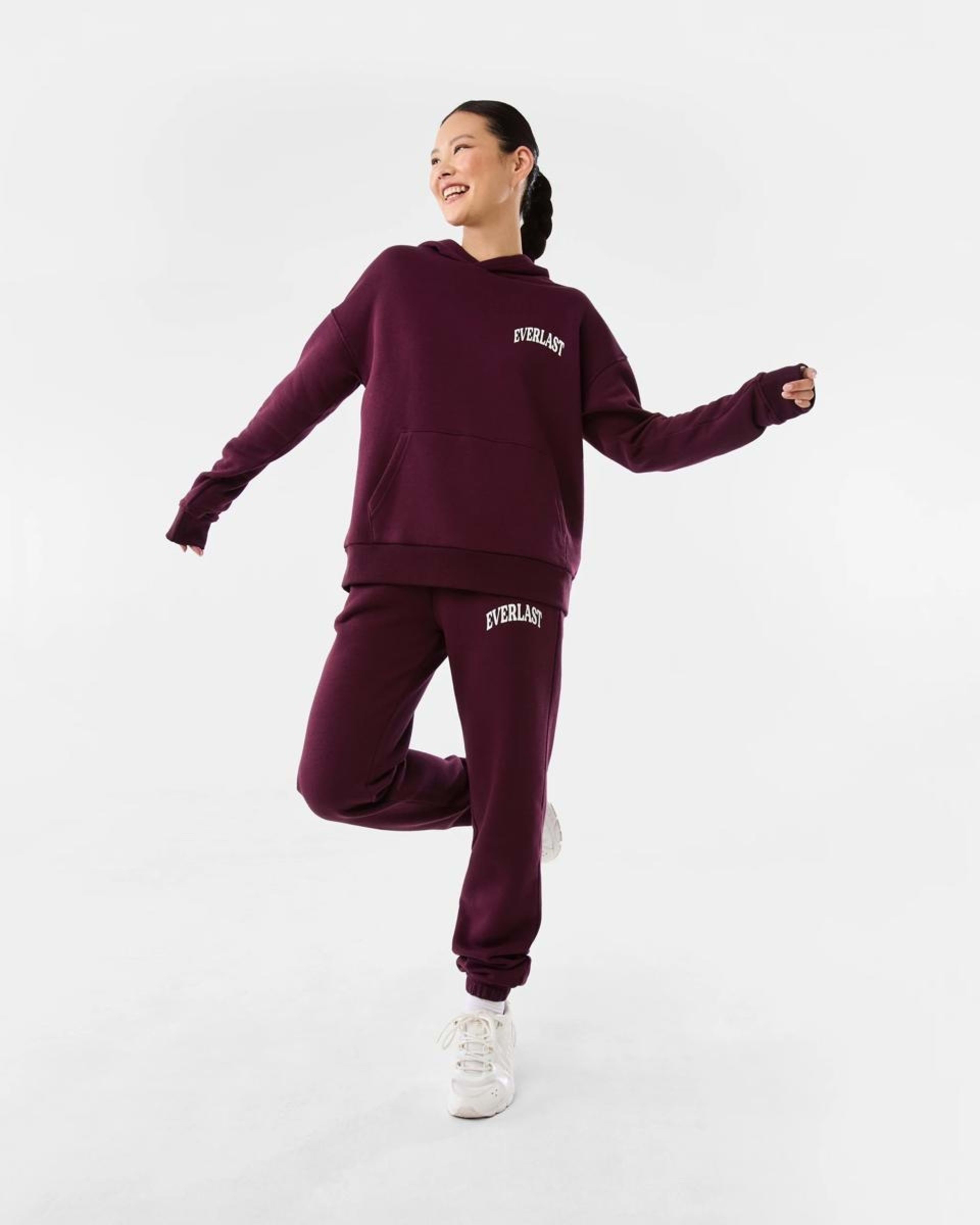 2 Everlast Womens Collegiate Oversized Hoodie EVERLAST VARSITY CHERRY, 2 of 9