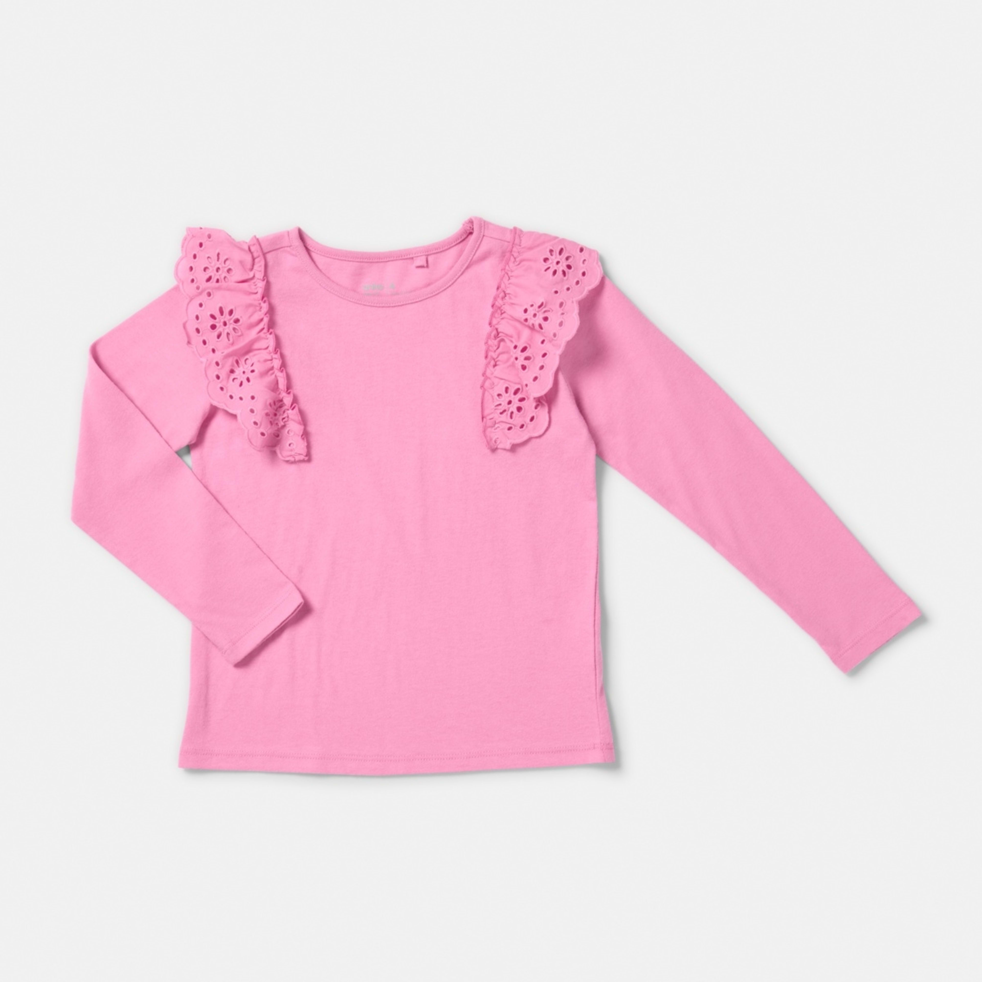7 Broderie Trim Top Aurora Pink, 7 of 8