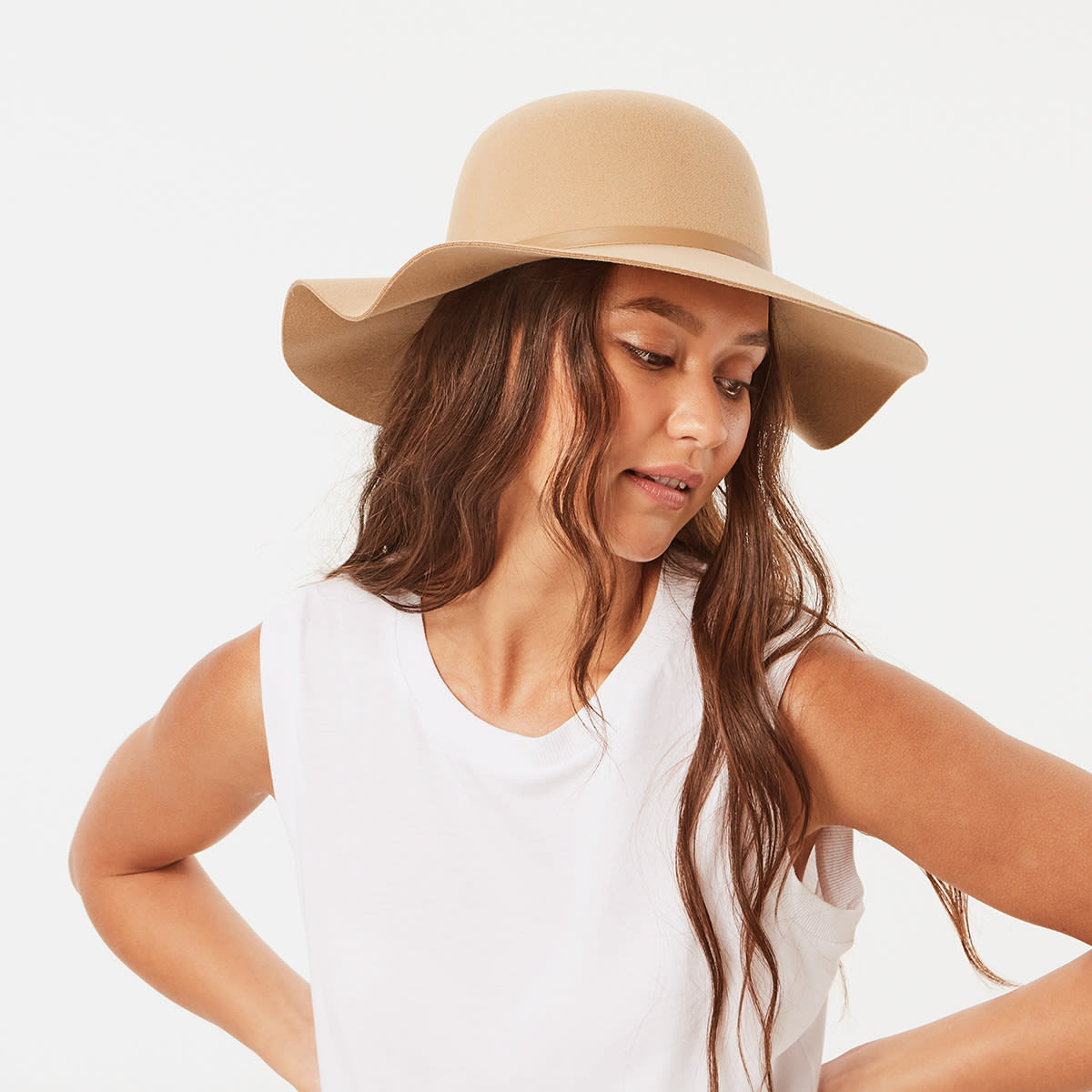 Felted Wide Brim Floppy Hat Kmart
