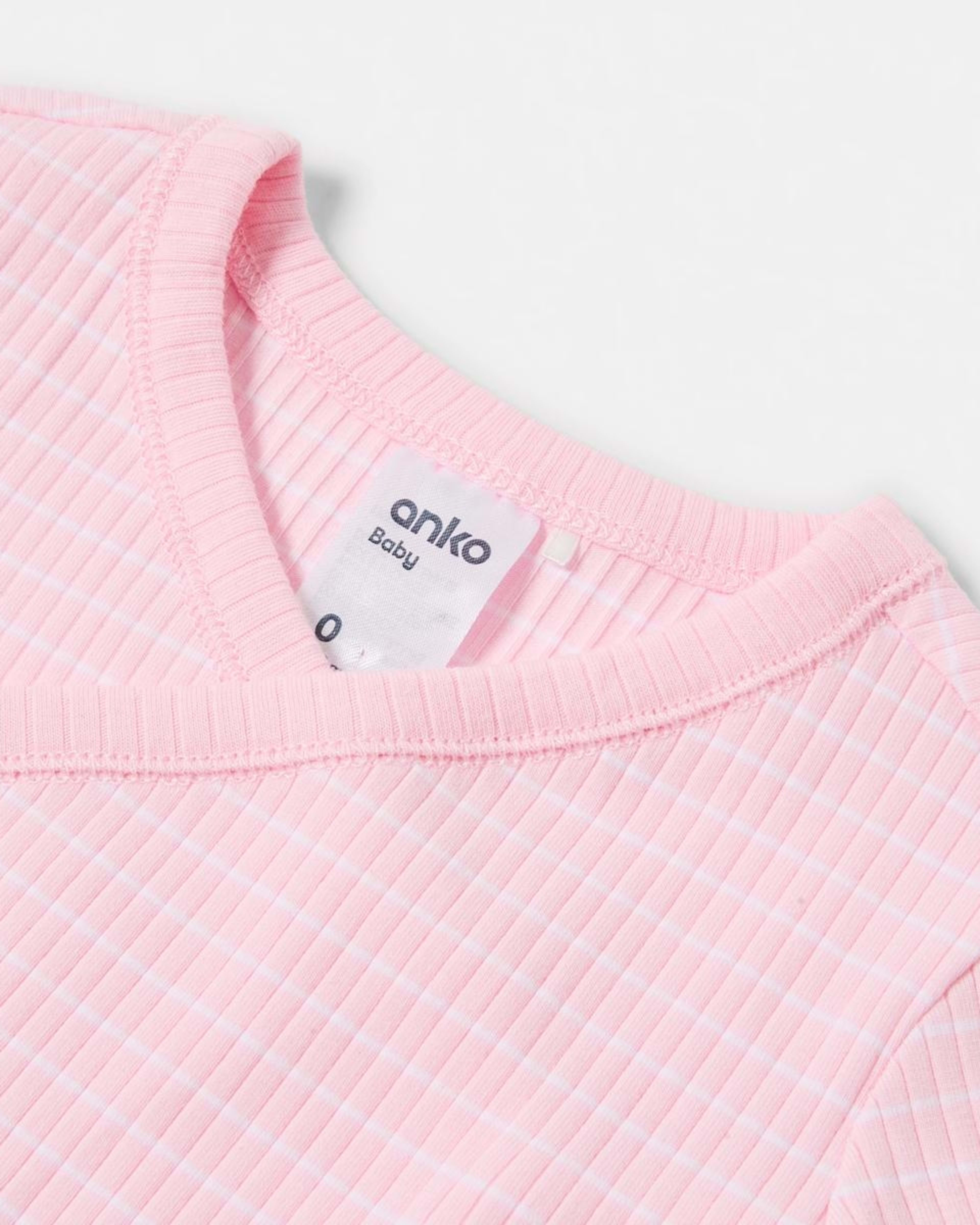 5 2 Piece Long Sleeve Wrap Newborn Set PINK STRIPE, 5 of 7