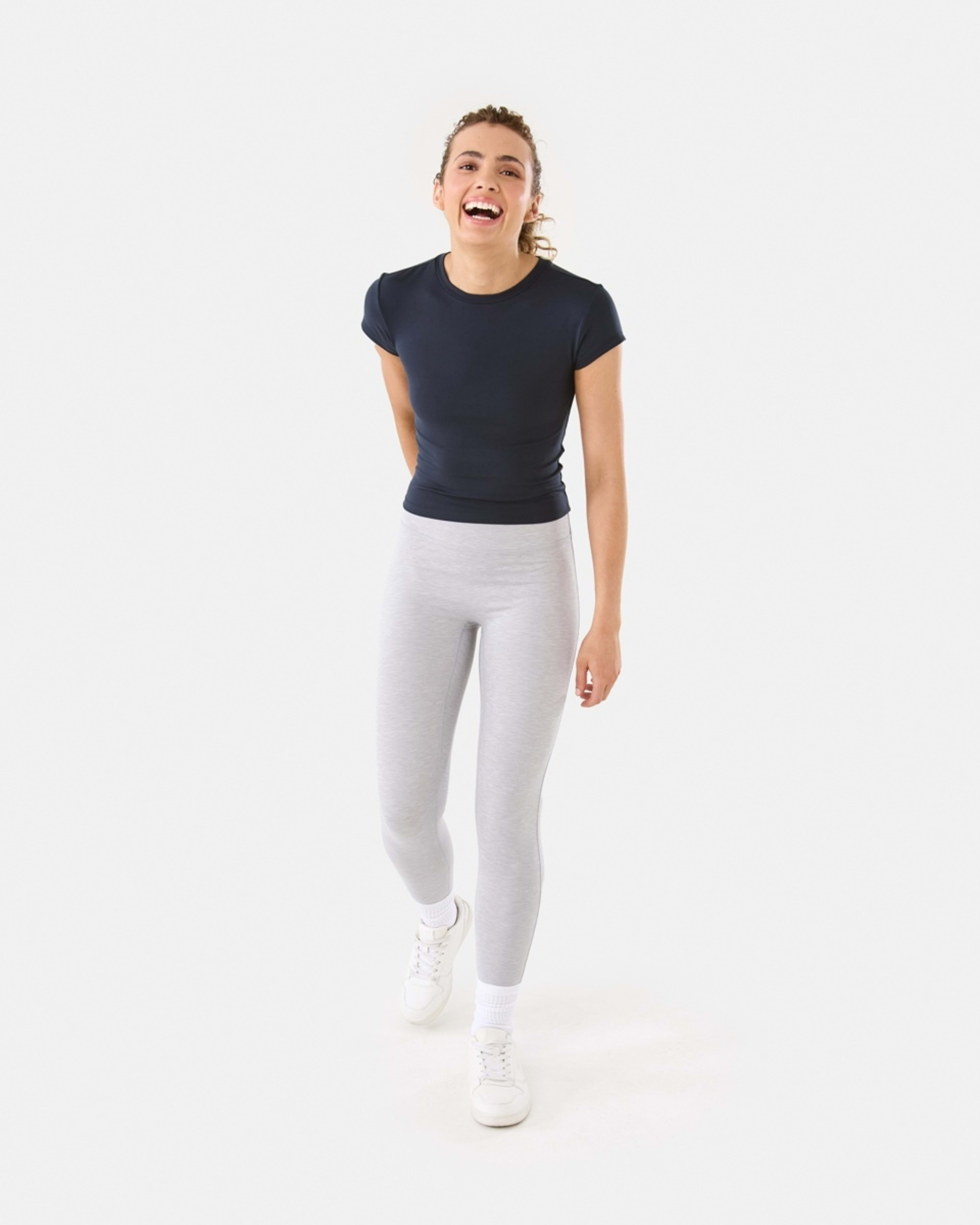 2 Active Womens Ultra Soft Crew Neck T-shirt SHADE NAVY, 2 of 6