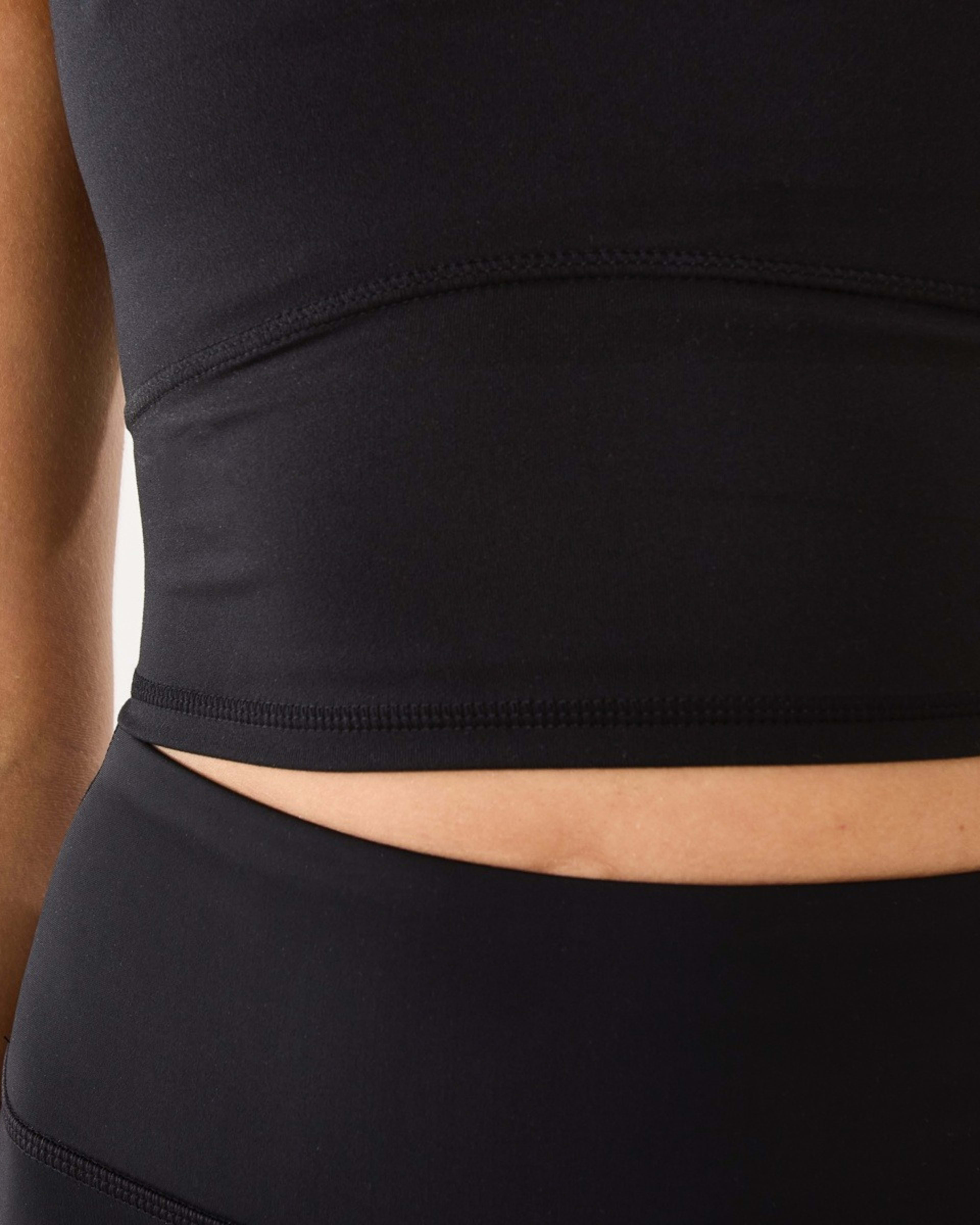 6 Active Womens Ultrasoft Longline Crop Top BLACK, 6 of 7