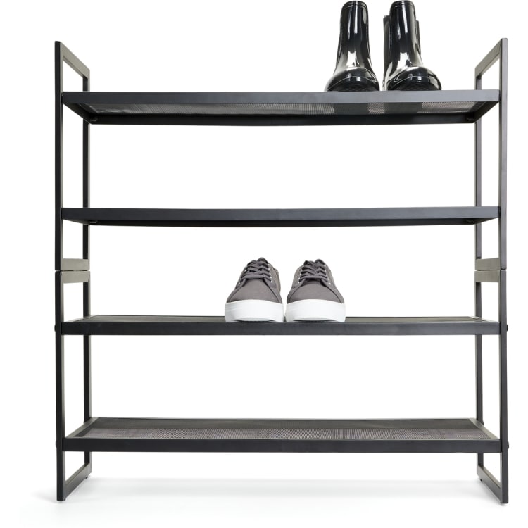 2 Tier Metal Stackable Mesh Shoe Rack Kmart
