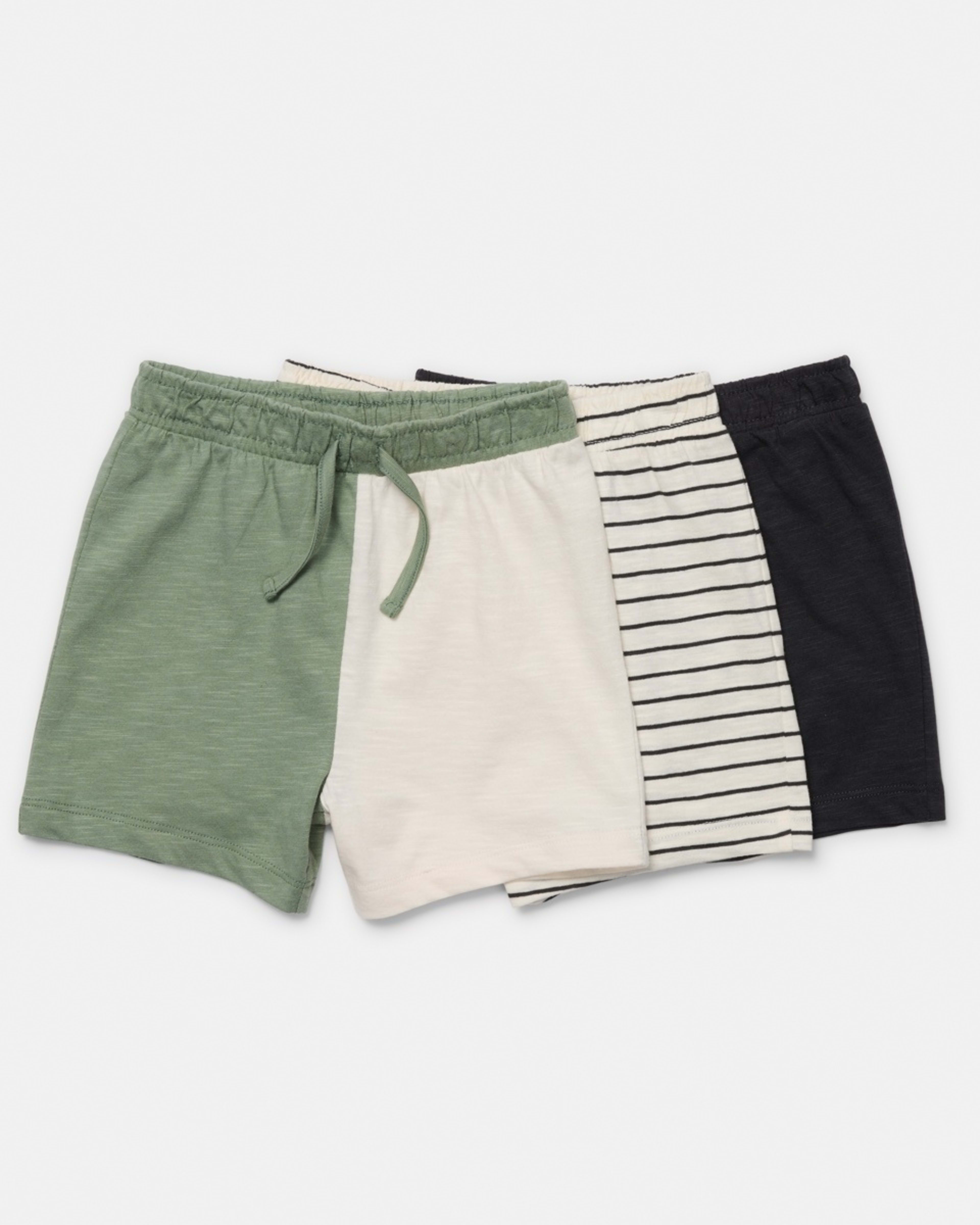 1 3 Pack Shorts Green Colour Block