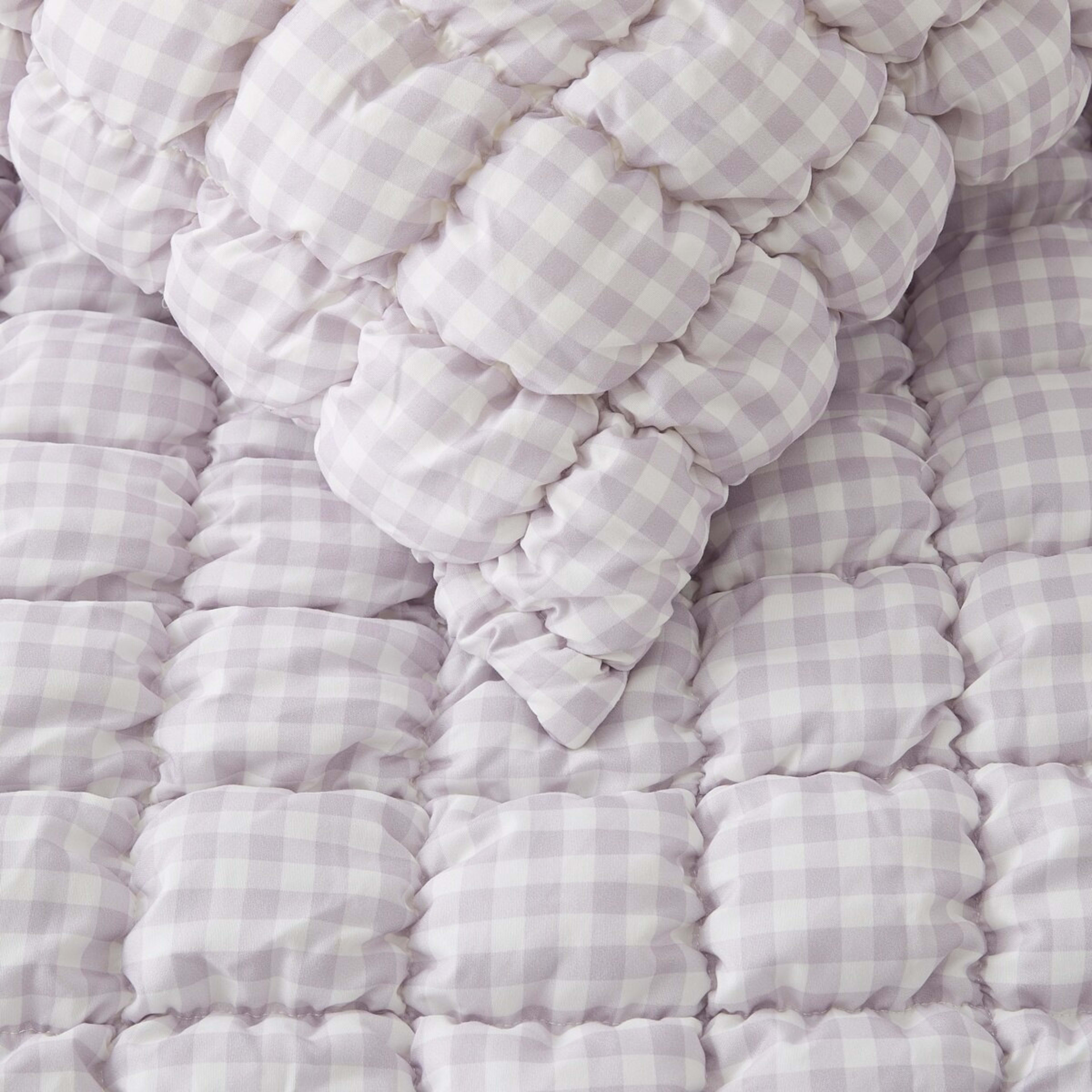 3 Quilted Puff Comforter Set - King Bed, Lilac, 3 of 6