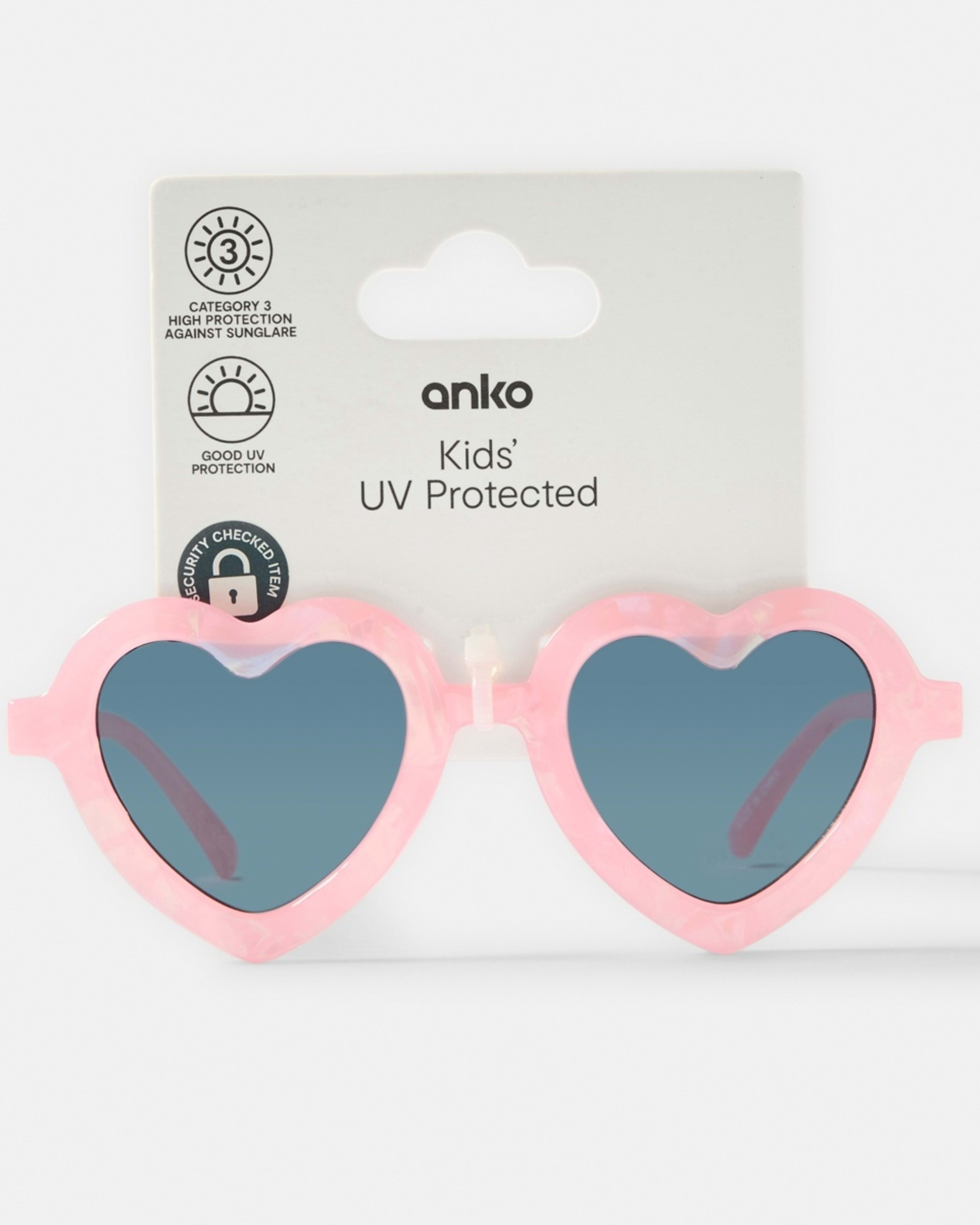 5 Kids Heart Sunglasses PINK, 5 of 5