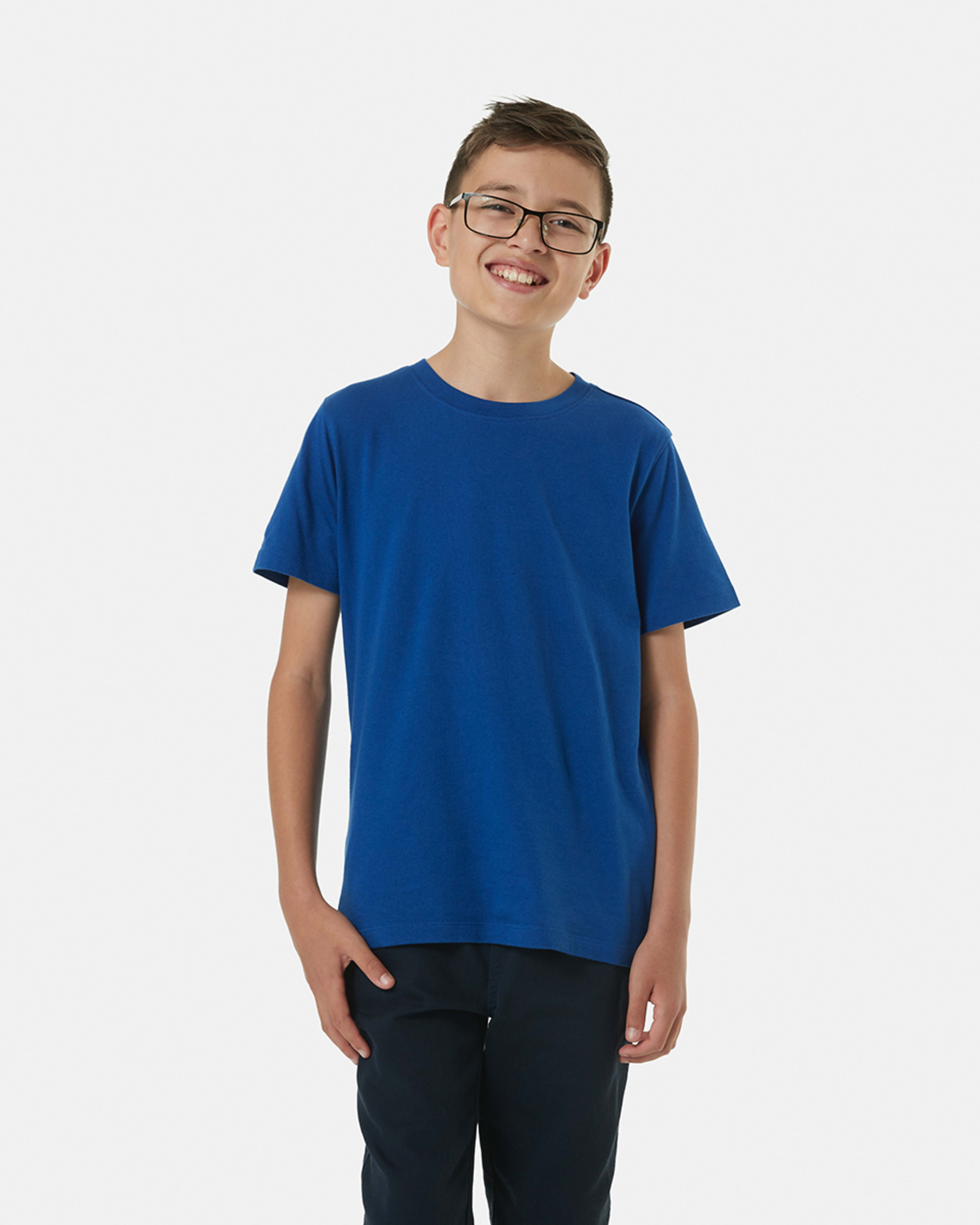 1 Short Sleeve Plain T-shirt ROYAL BLUE, 1 of 8