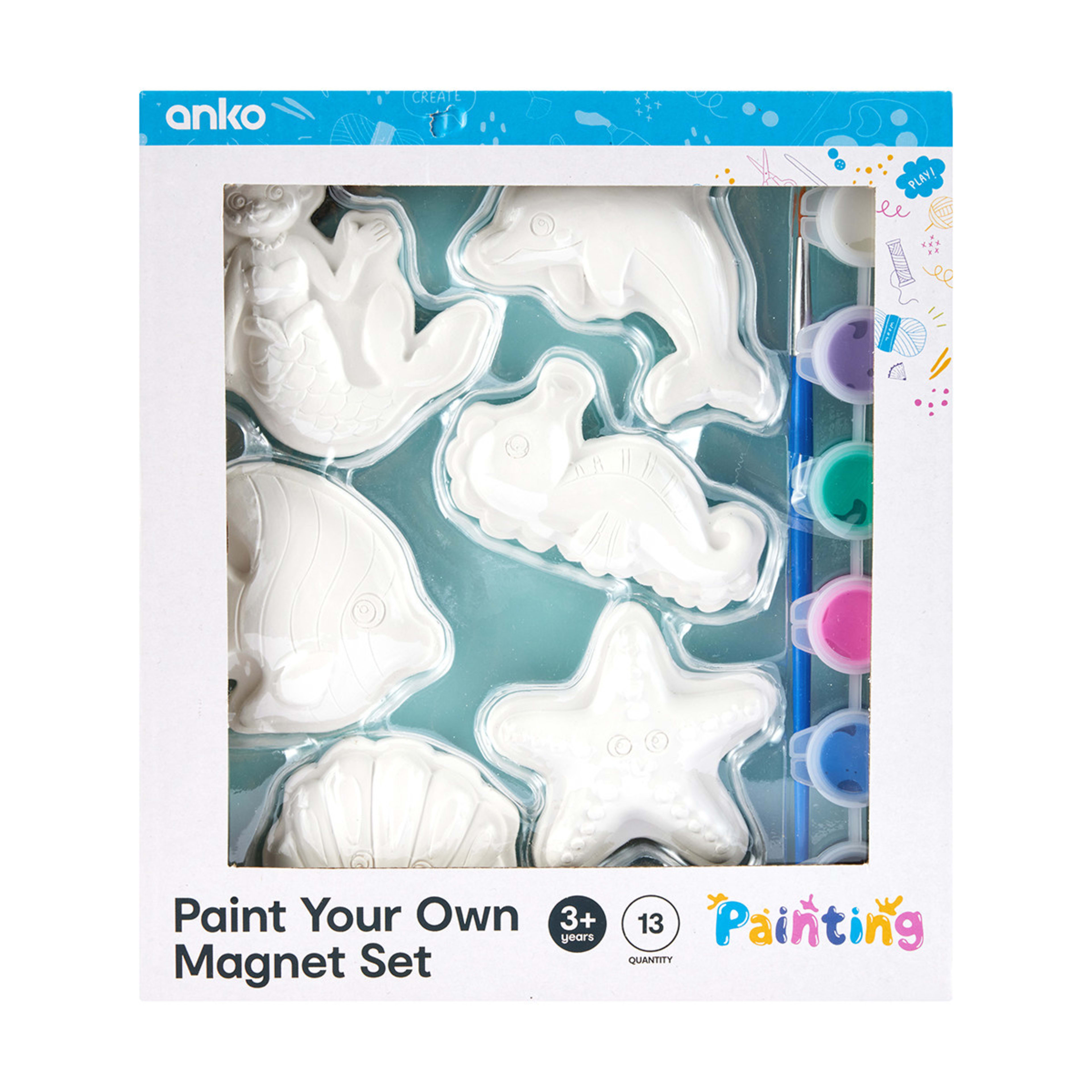 1 13 Piece Paint Your Own Magnet Set
