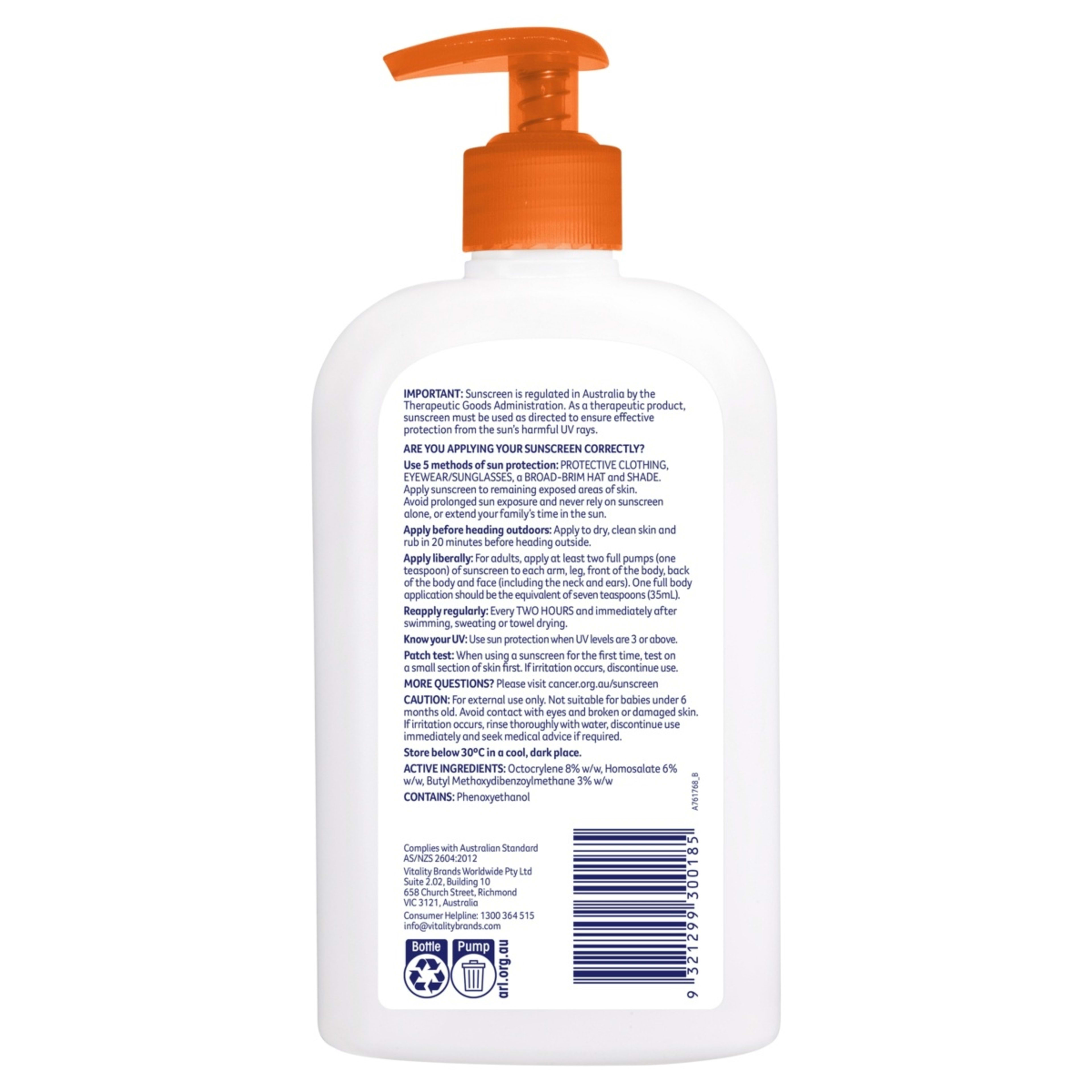 2 Cancer Council Everyday Value SPF50 Sunscreen 500ml - Aloe Vera and Vitamin E, 2 of 2