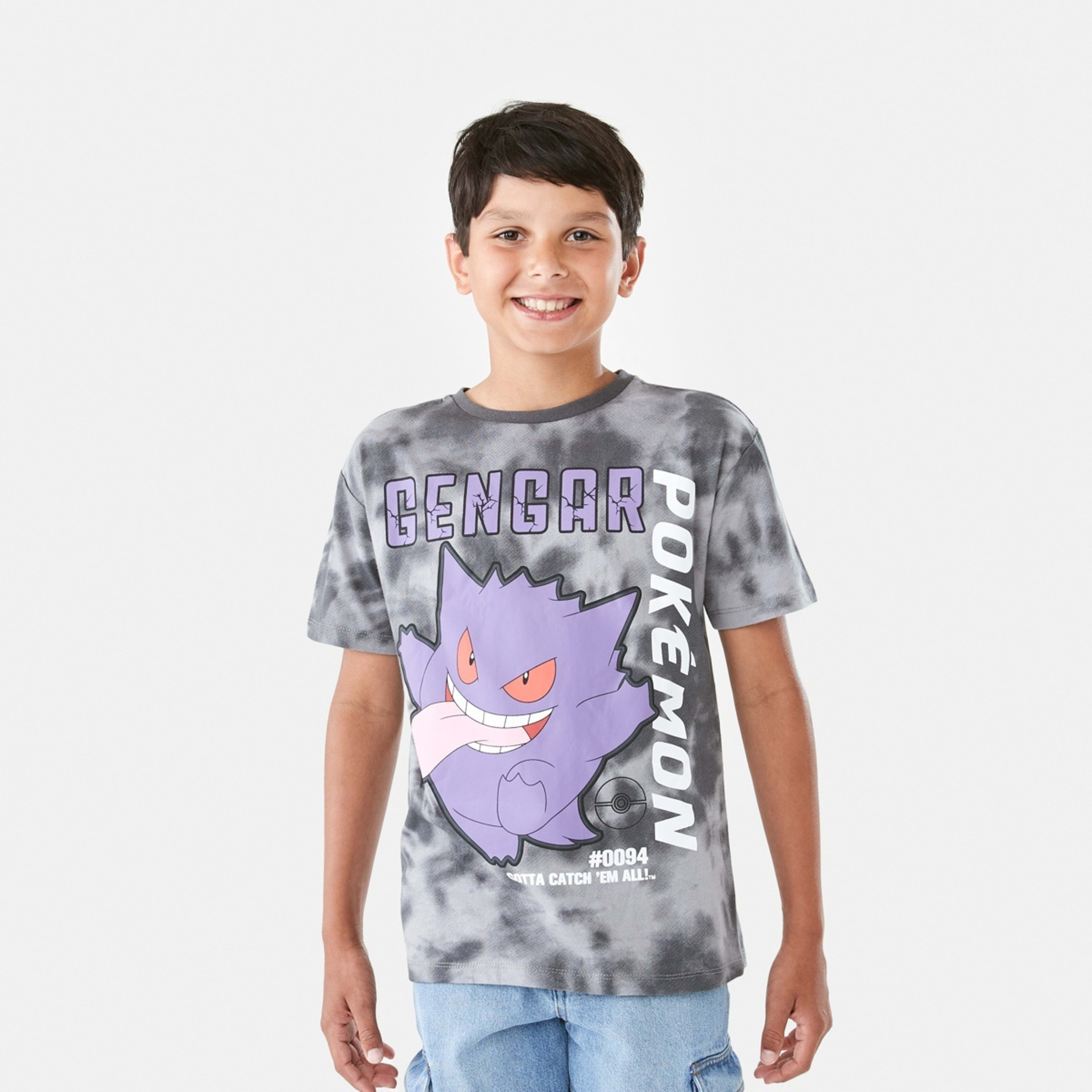1 Pokemon Gengar License T-shirt Gengar Grey, 1 of 8