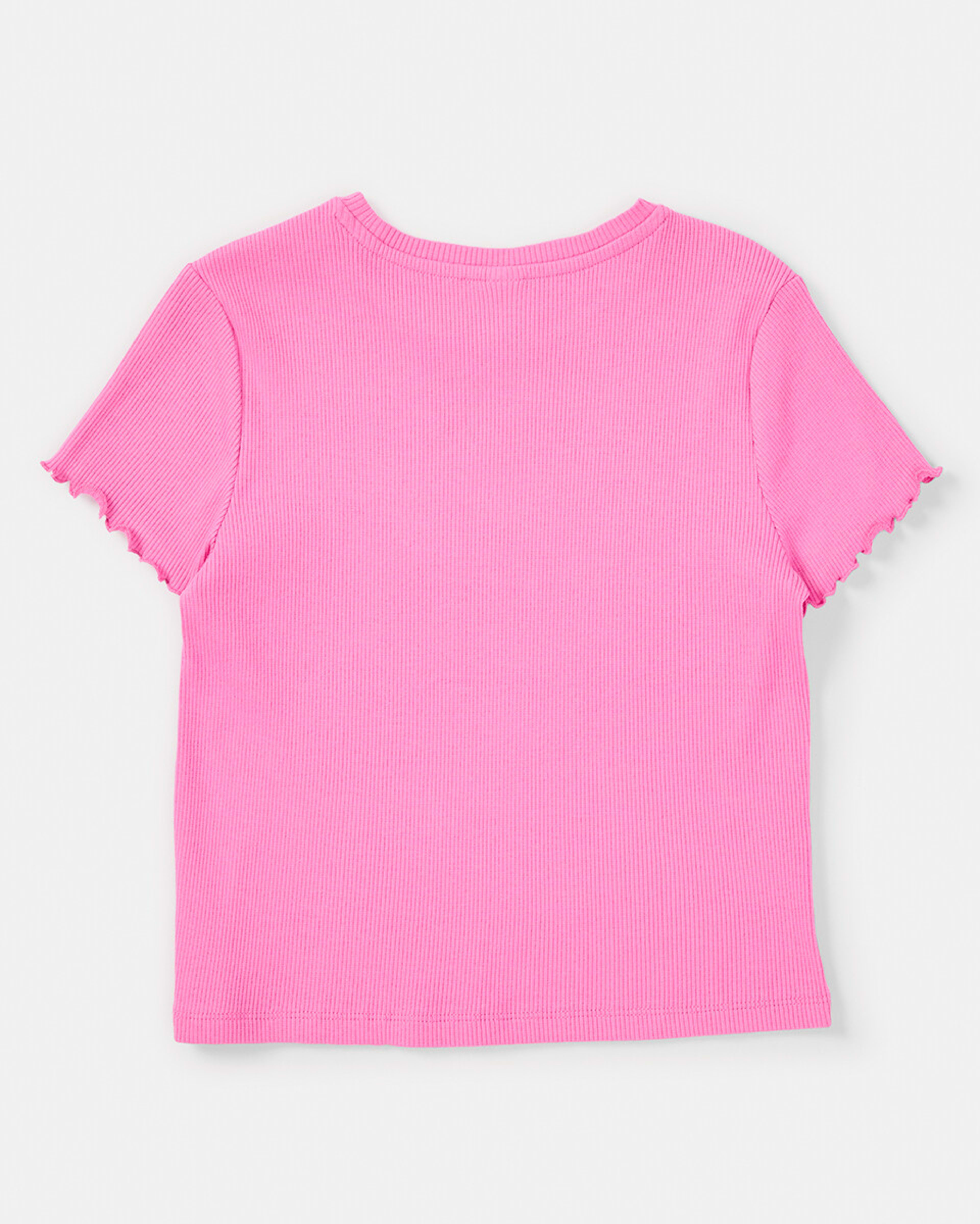 10 Short Sleeve Rib Top Azalea Pnk, 10 of 10