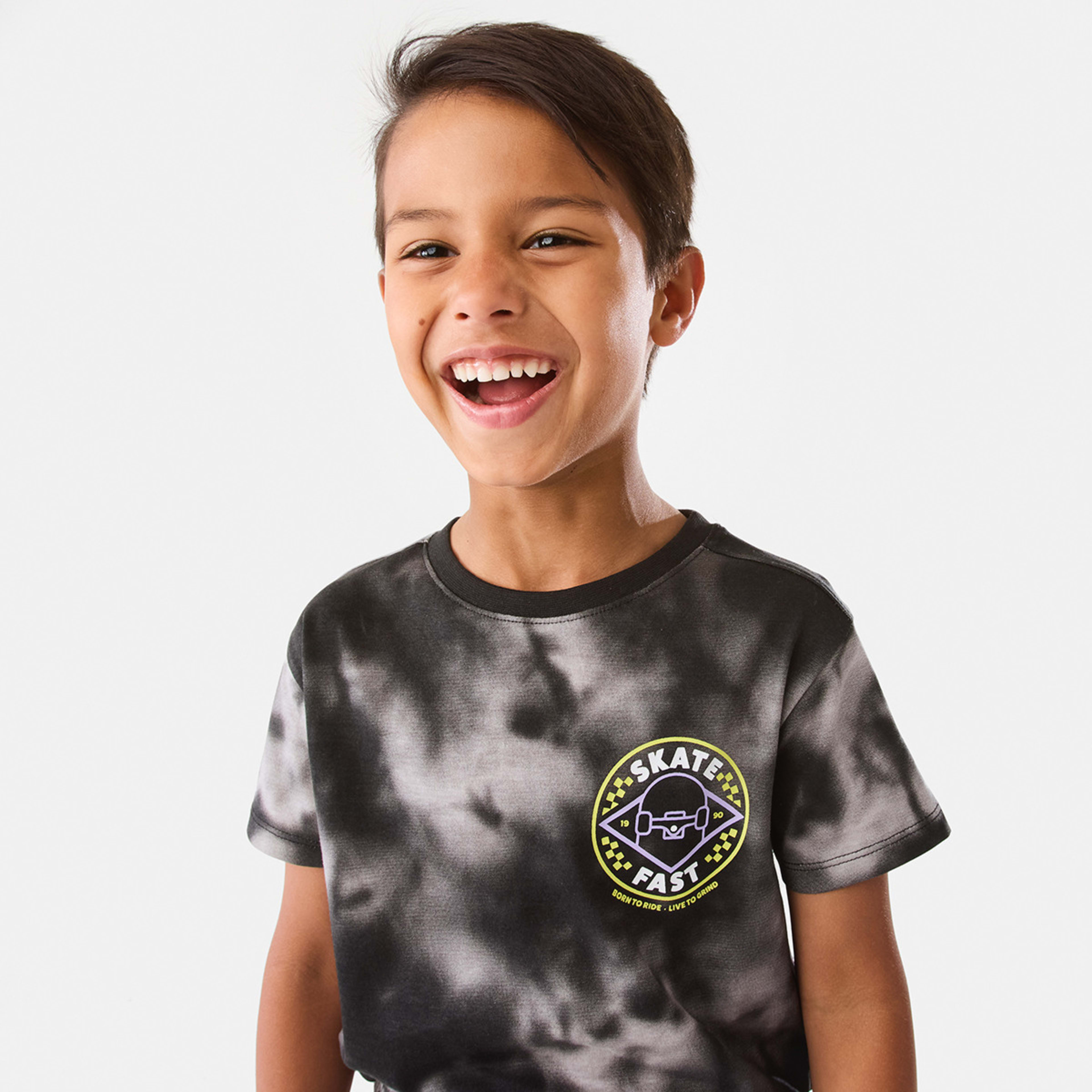 3 Tie-Dye Print T-shirt Black, 3 of 8