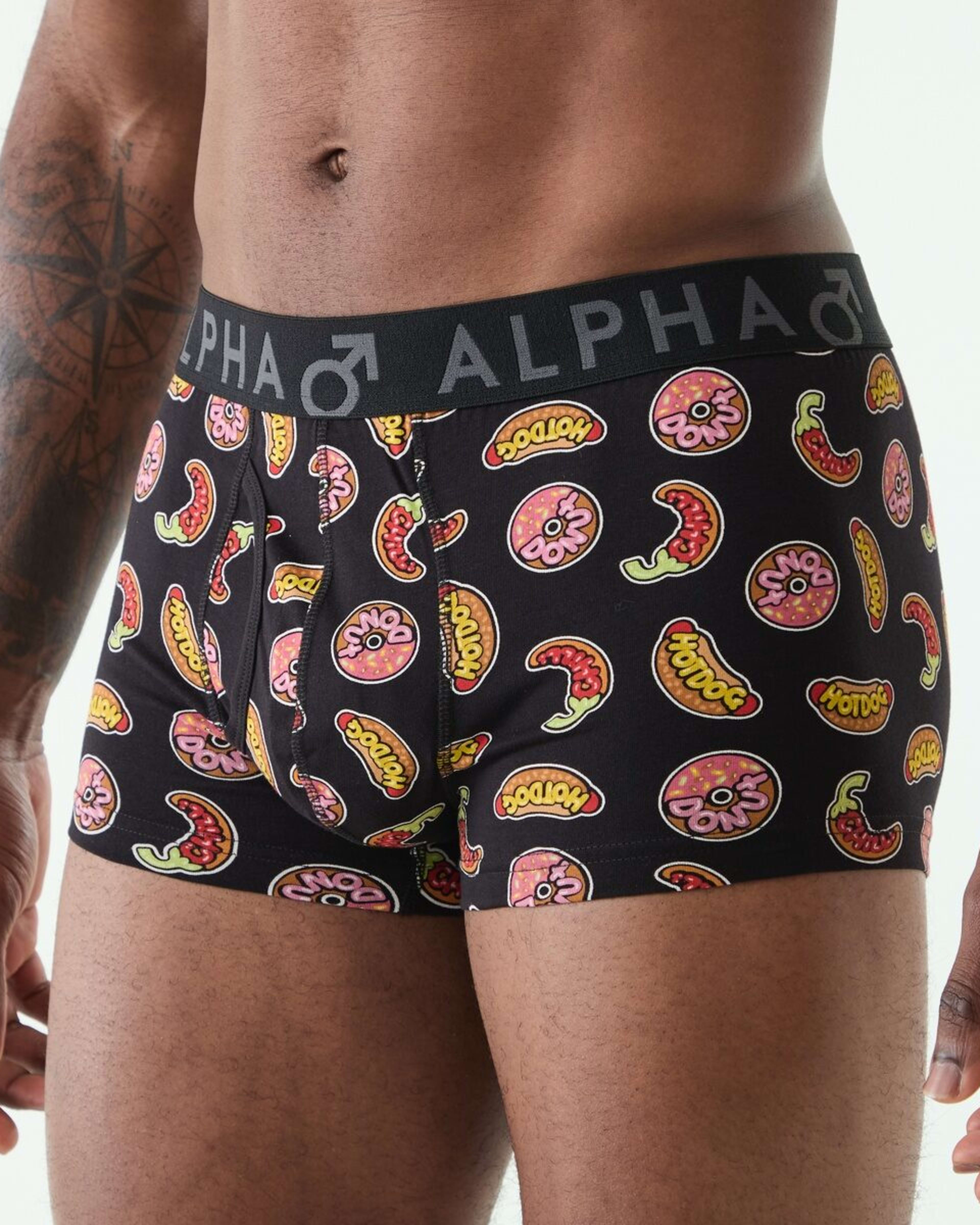 5 3 Pack Fly Front Print Trunks Wordy Food, 5 of 8