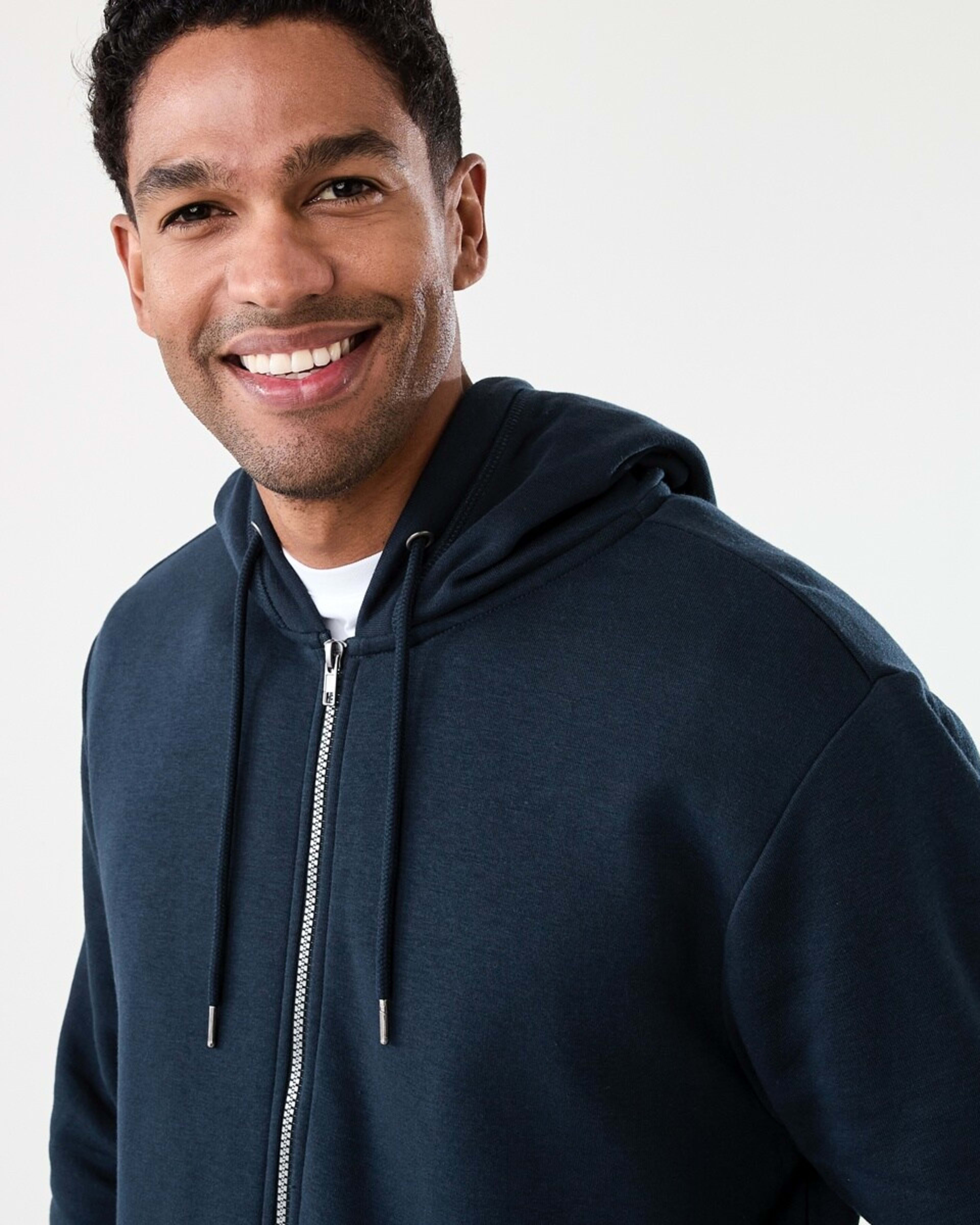 5 Comfort Zip Through Hoodie Dark Sapphire, 5 of 7