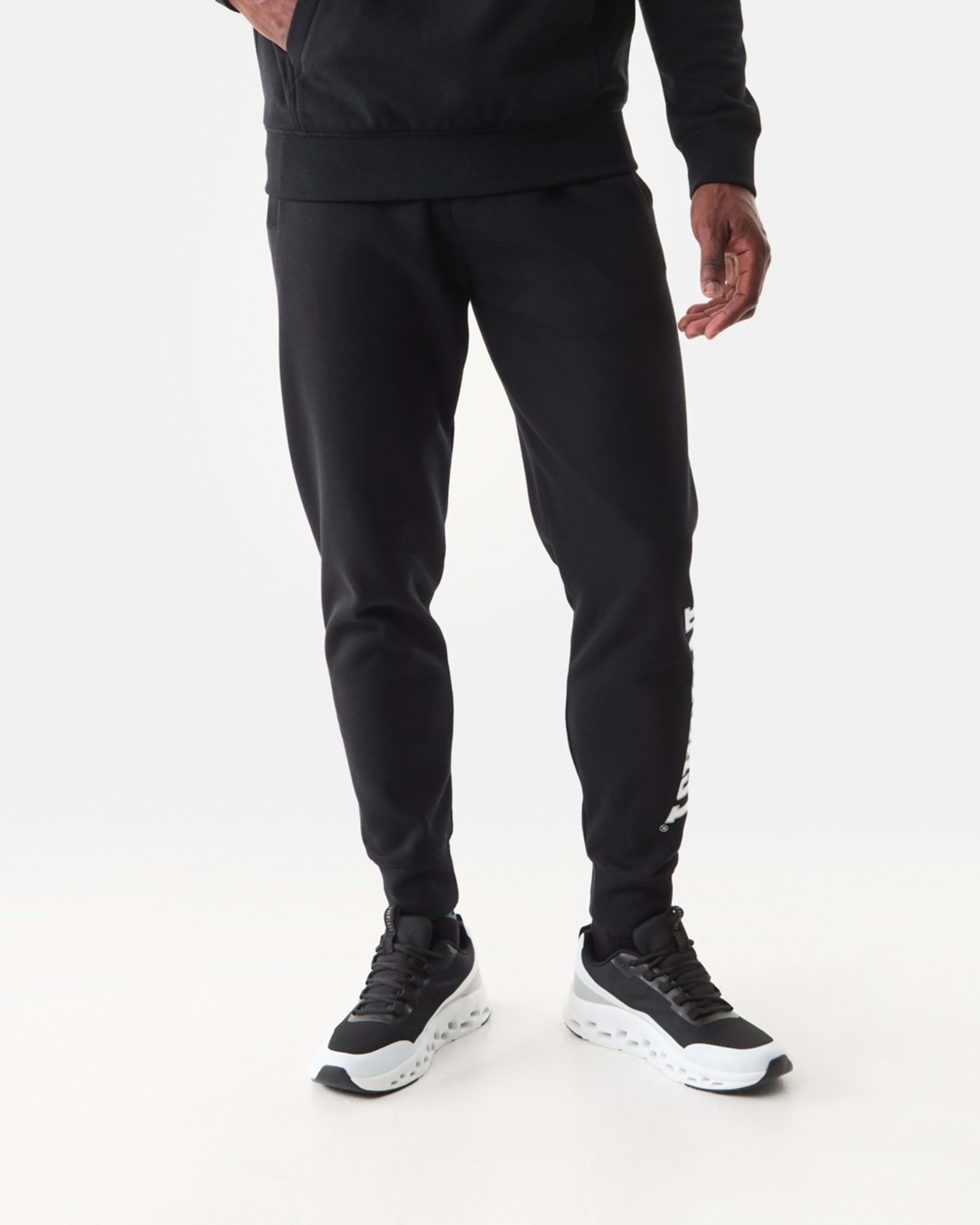2 Everlast Mens Block Trackpants EVER CLASSIC BLACK, 2 of 7