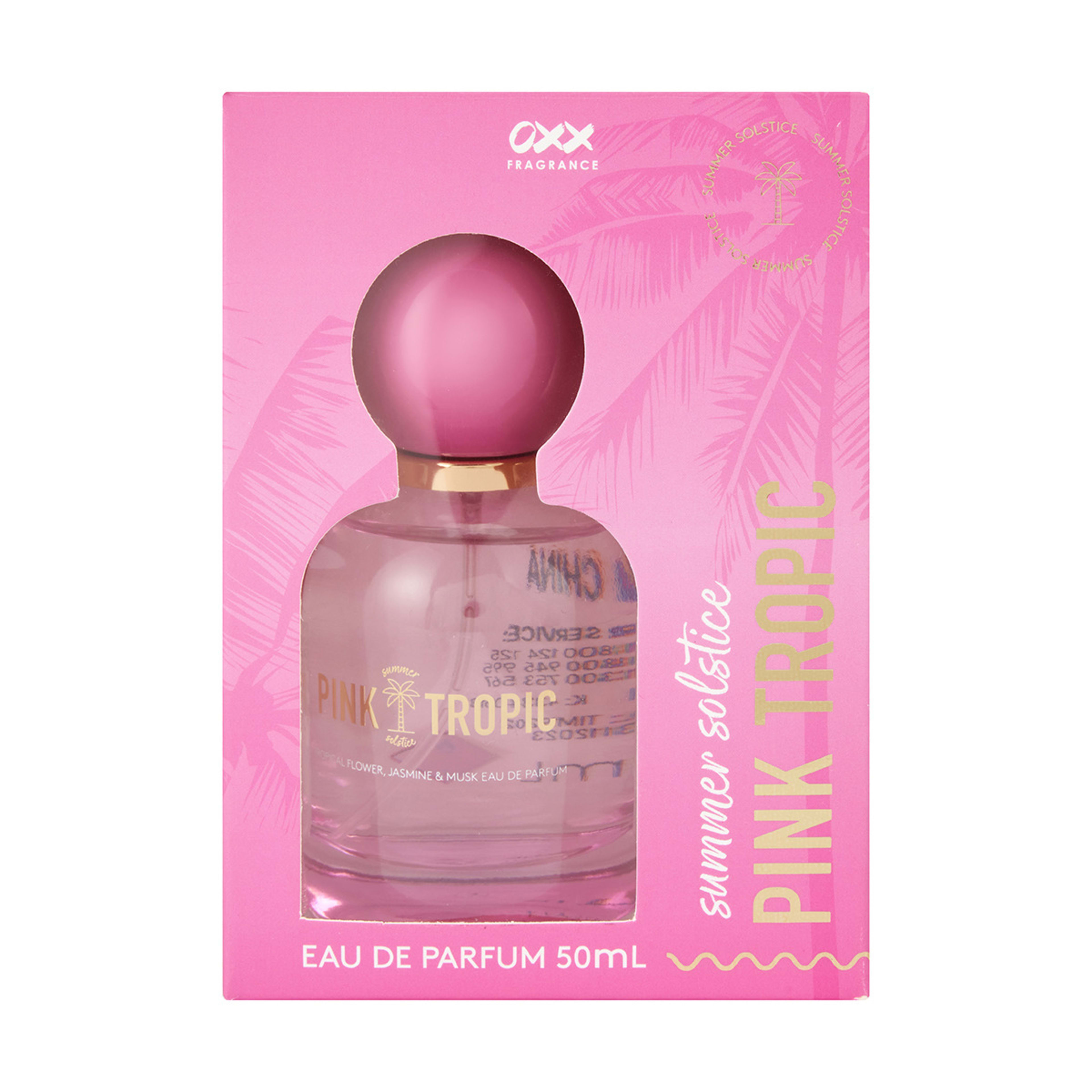 1 OXX Fragrance Pink Tropic Summer Solstice Eau De Parfum - Tropical Flower, Jasmine and Musk, 1 of 8