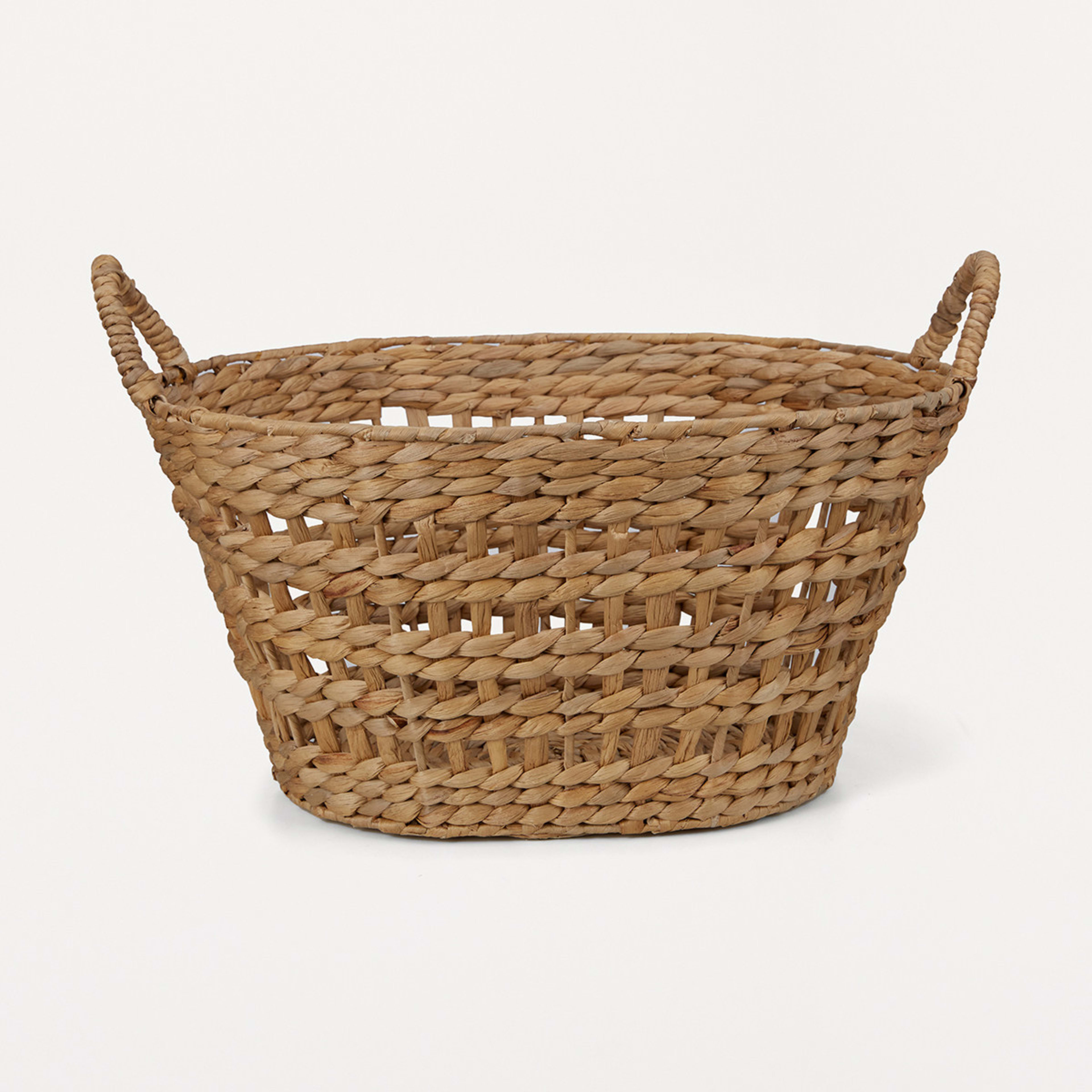 Oval Open Weave Laundry Basket Brown Kmart