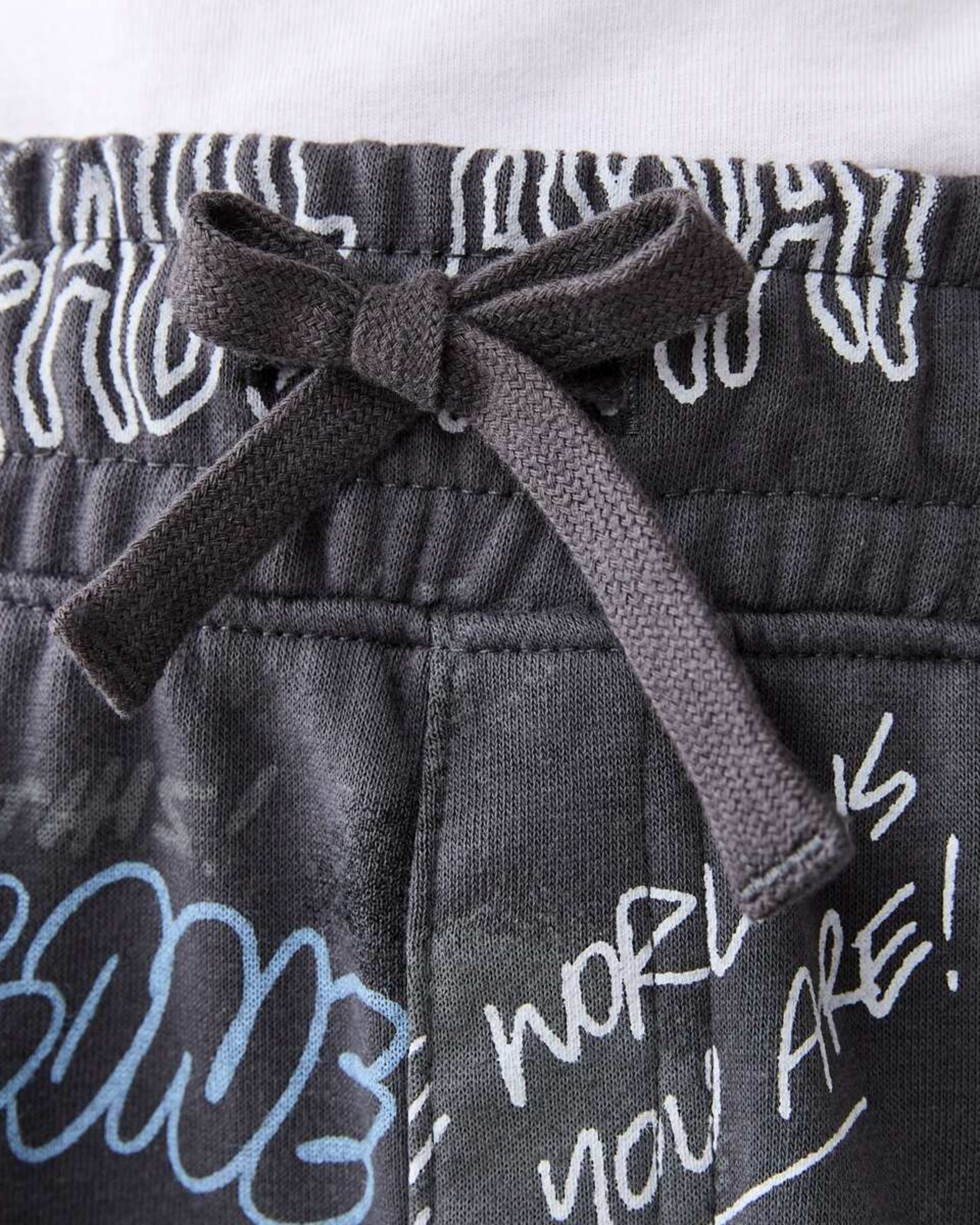 4 Printed Knit Shorts GRAFFITI OVERSPRAY GREY, 4 of 7