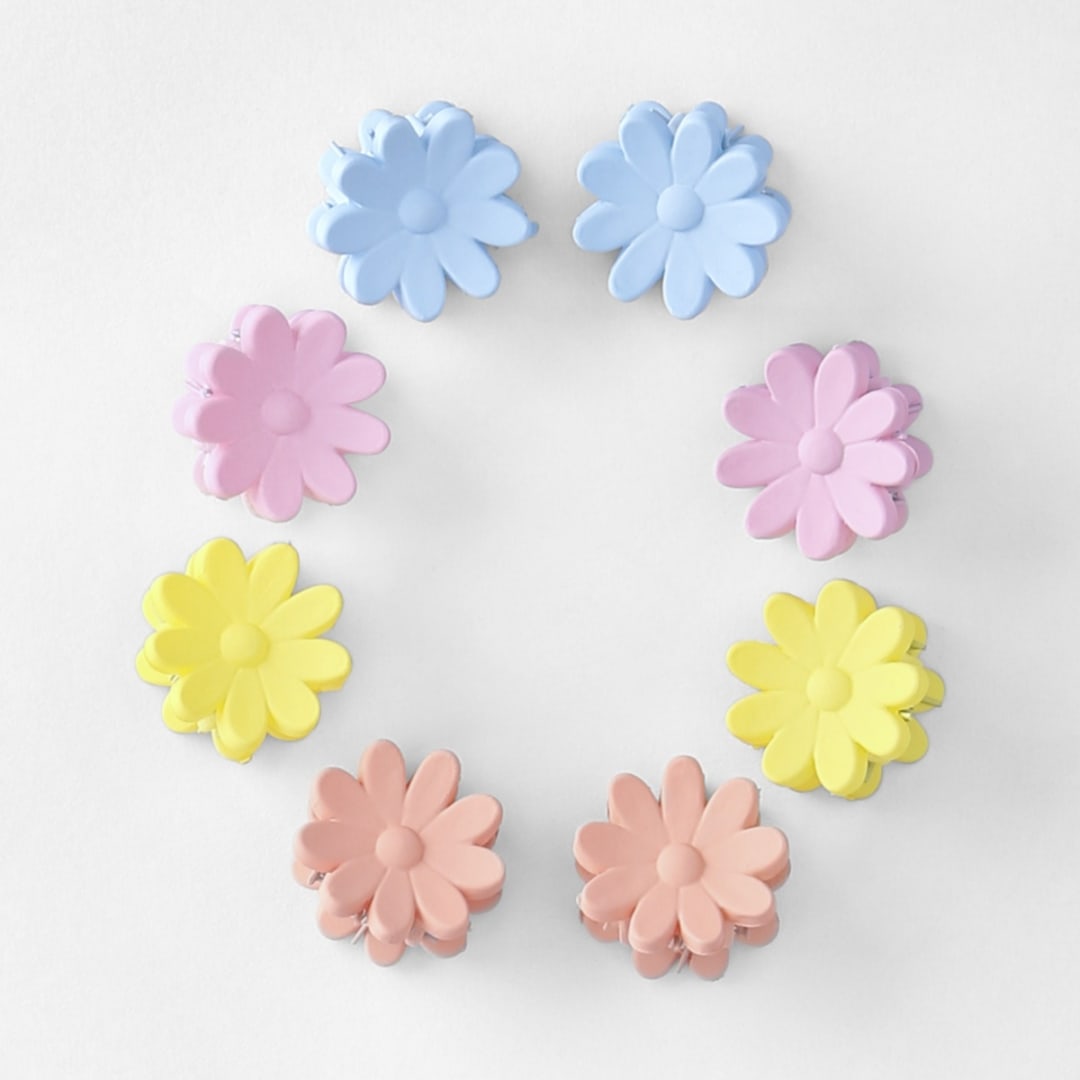 8 Pack Daisy Flower Claw Hair Clips - Kmart