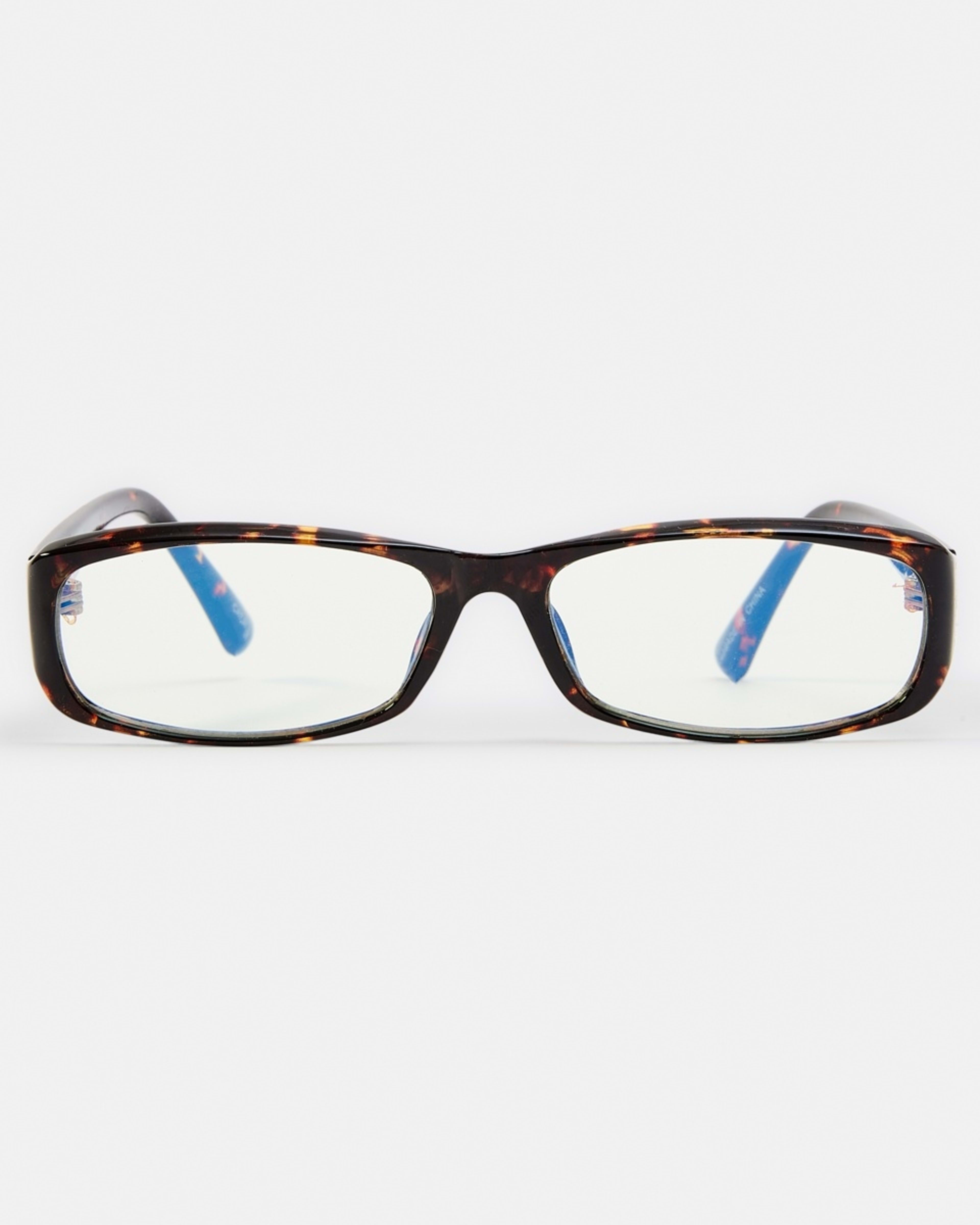 4 Womens Thin Rectangle Blue Light Glasses Tort, 4 of 7