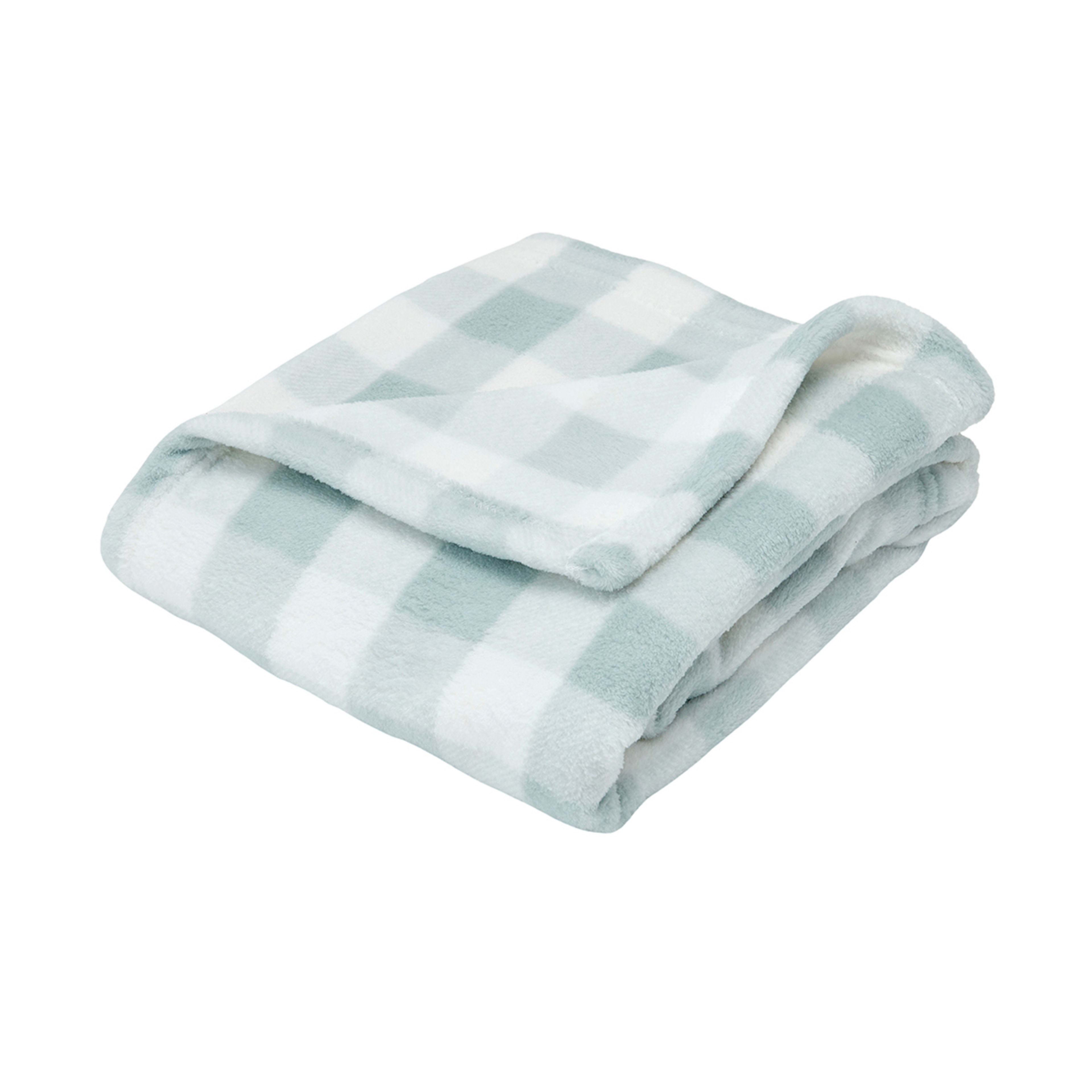 1 Coral Fleece Blanket - Green, 1 of 5