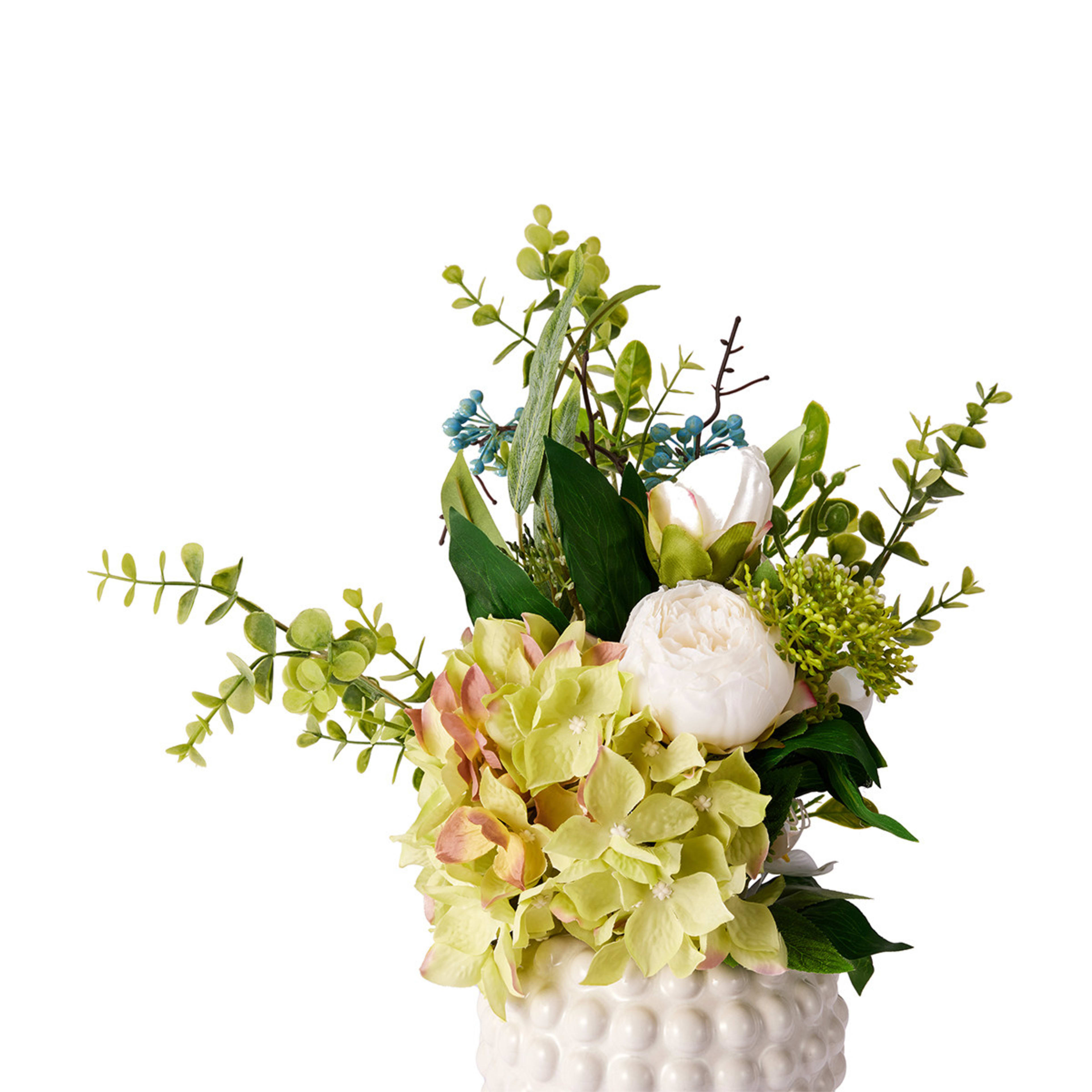 Artificial Flowers in Bubble Vase Kmart