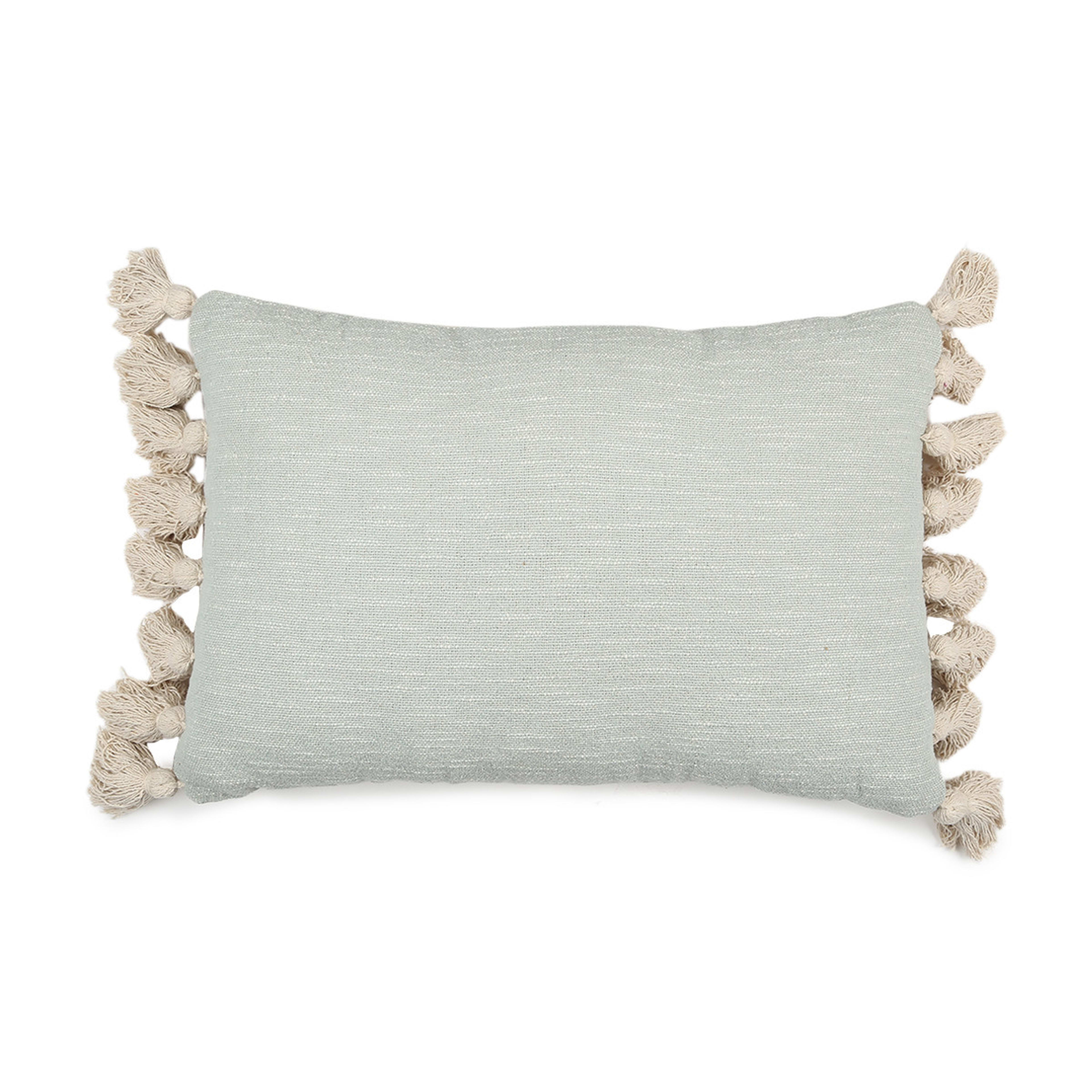 1 Marle Tassel Cushion - Sage, 1 of 5