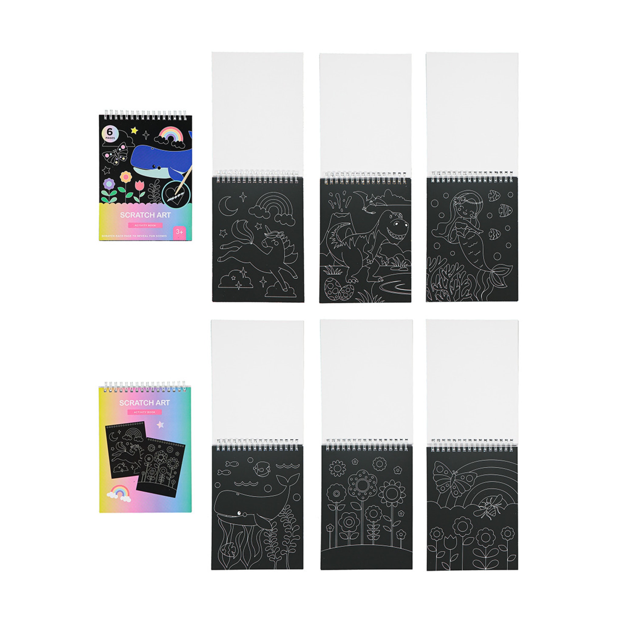 6 Piece Scratch, Draw & Water Magic Activity Tub Kmart