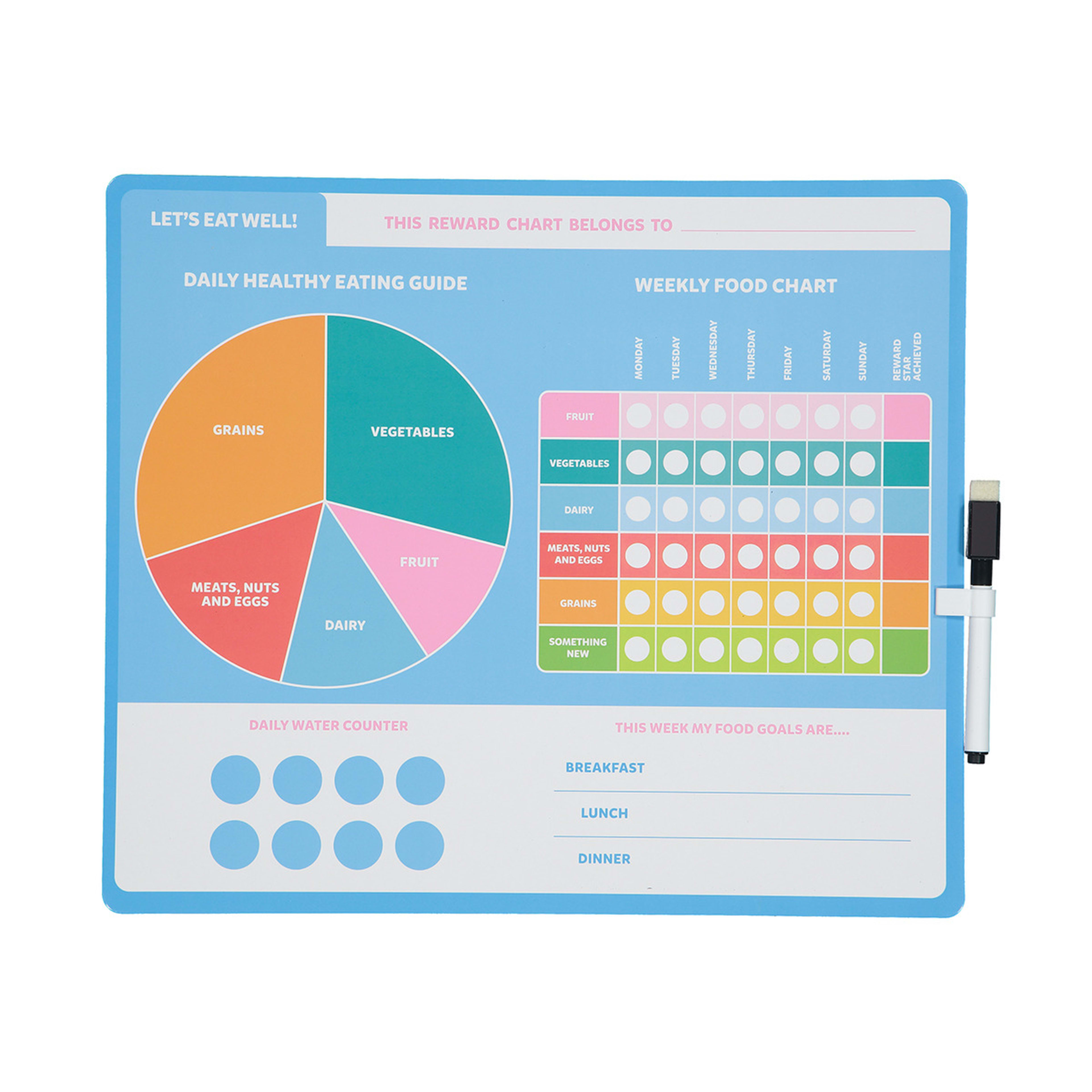 Healthy Eating Reward Chart Let's Eat Well Kmart