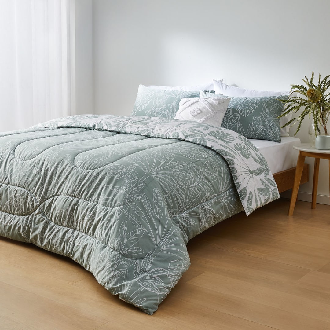 Peta Cotton Rich Reversible Comforter Set Single Bed Kmart