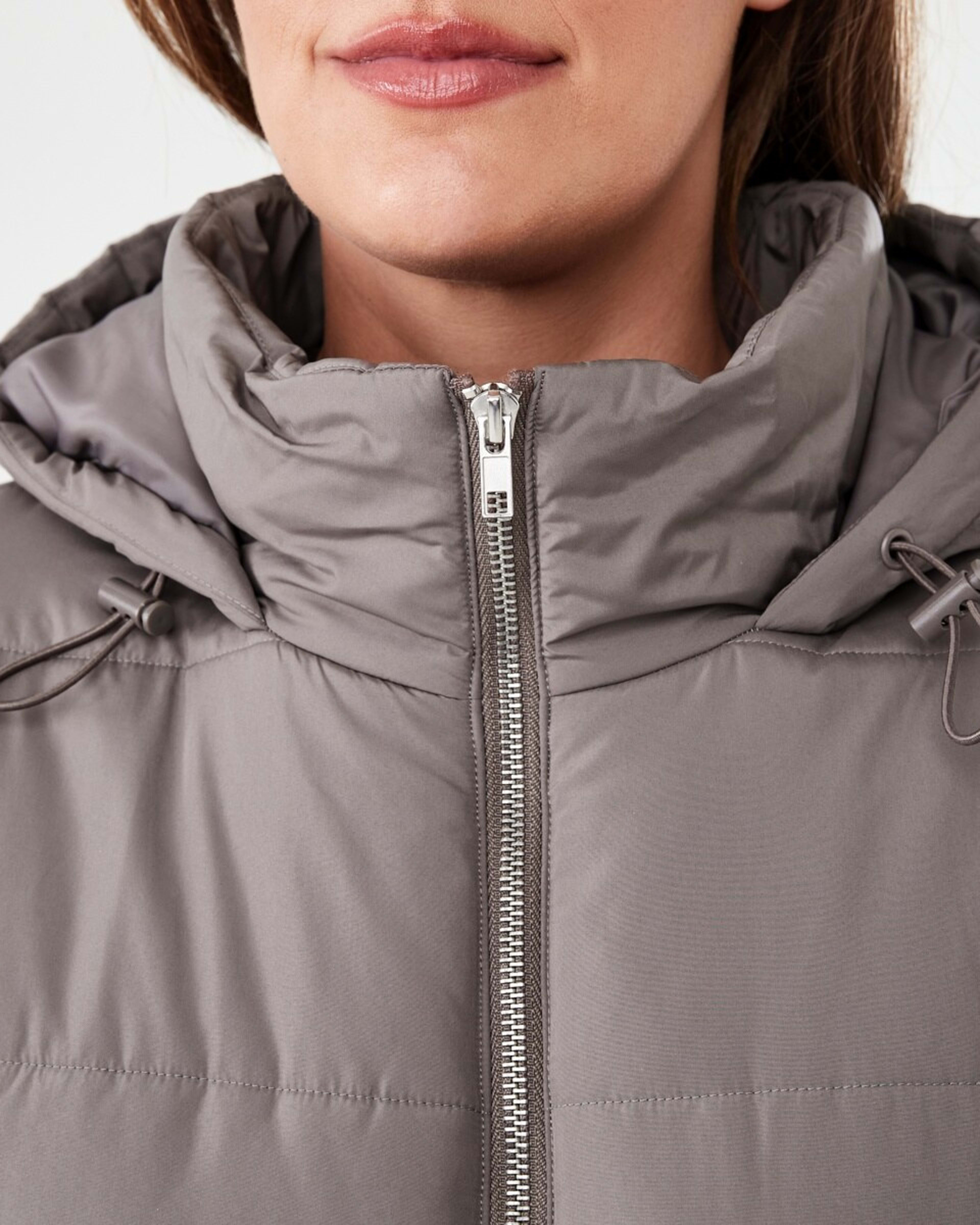 6 Mid Length Puffer Jacket Taupe Brn, 6 of 7