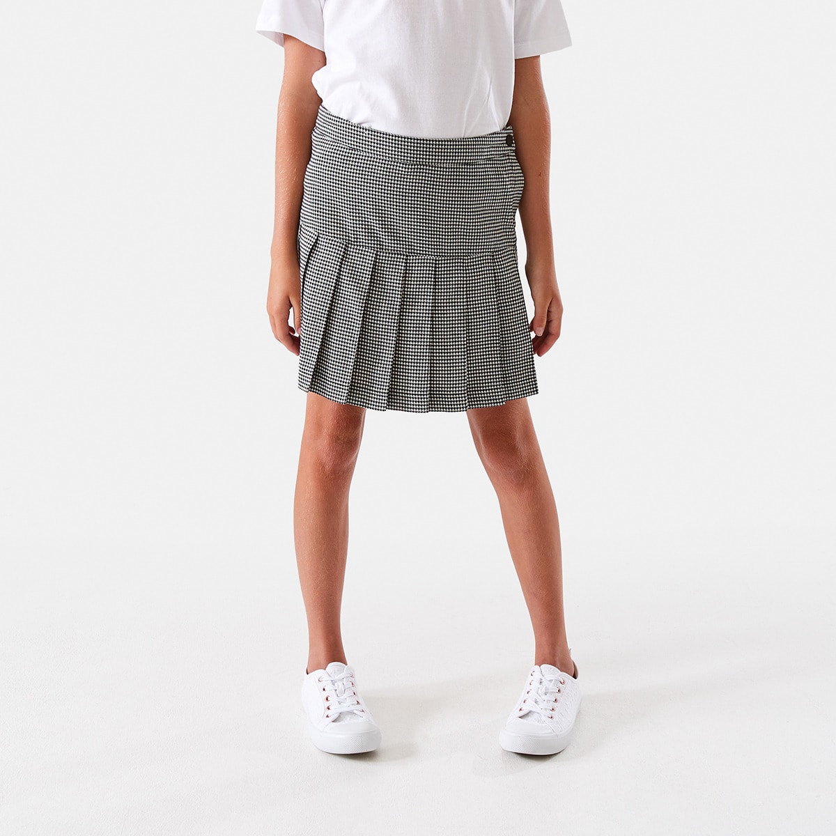 Checkered Pleated Skirt Kmart